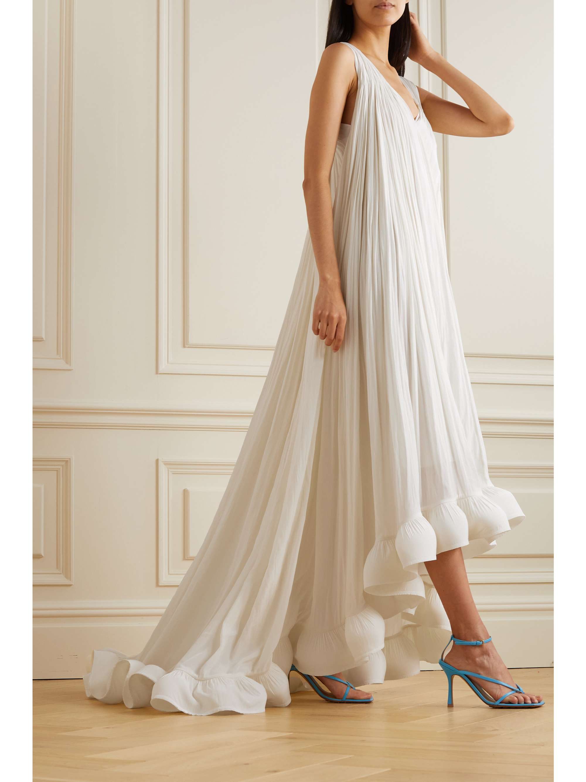 LANVIN Ruffled chiffon gown