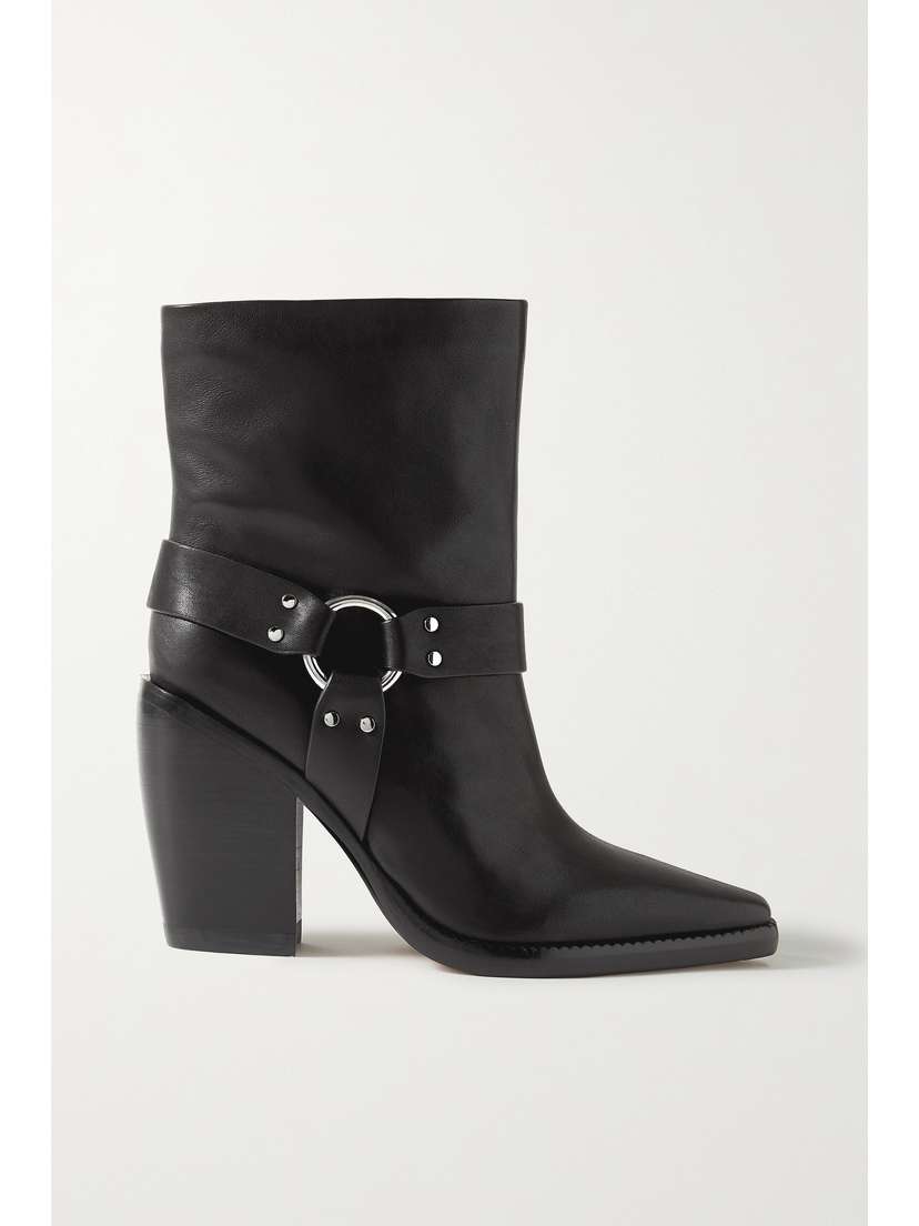 rag & bone Rio Buckled Leather Ankle Boots
