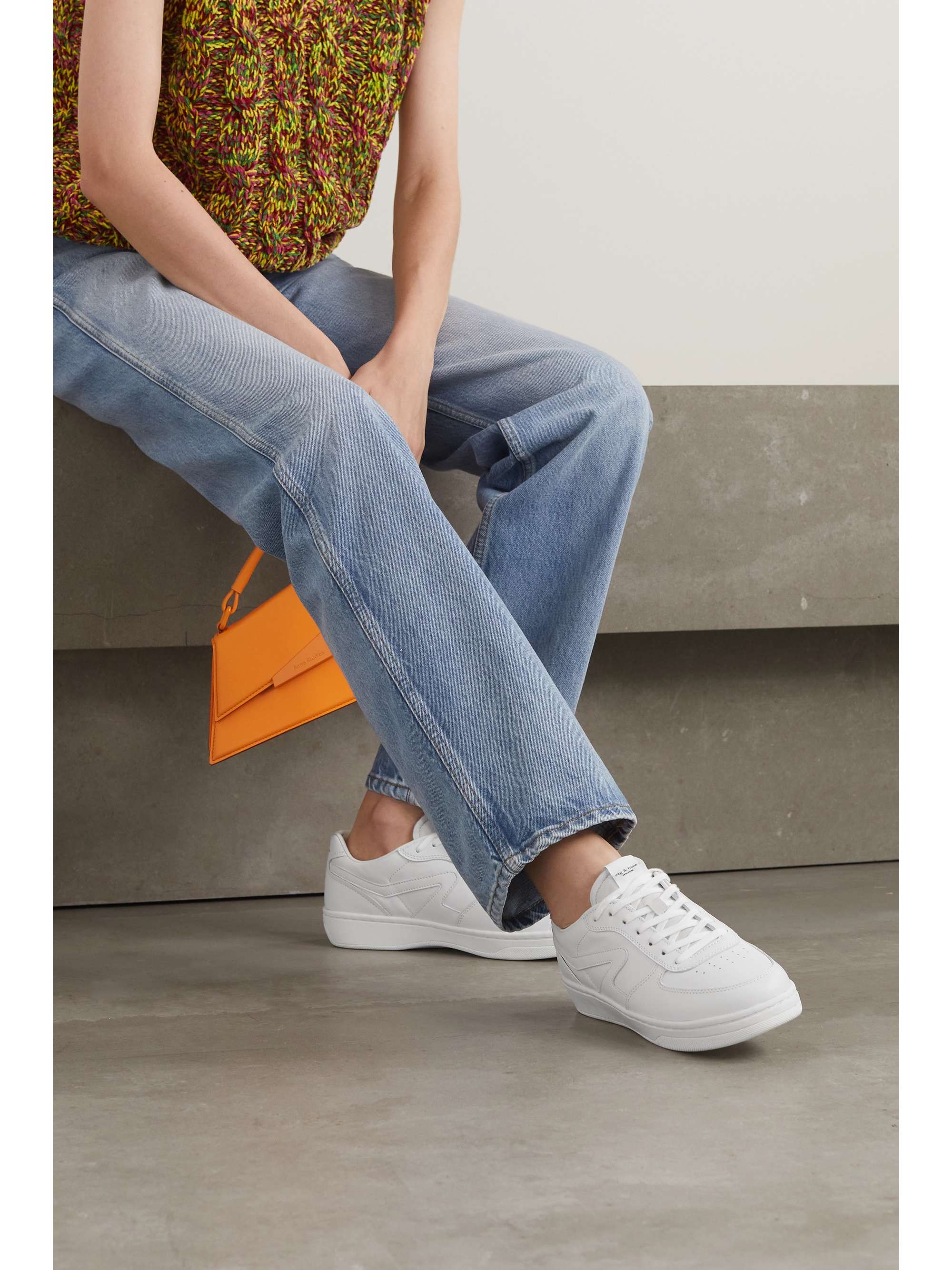 RAG & BONE Retro Court leather sneakers | NET-A-PORTER