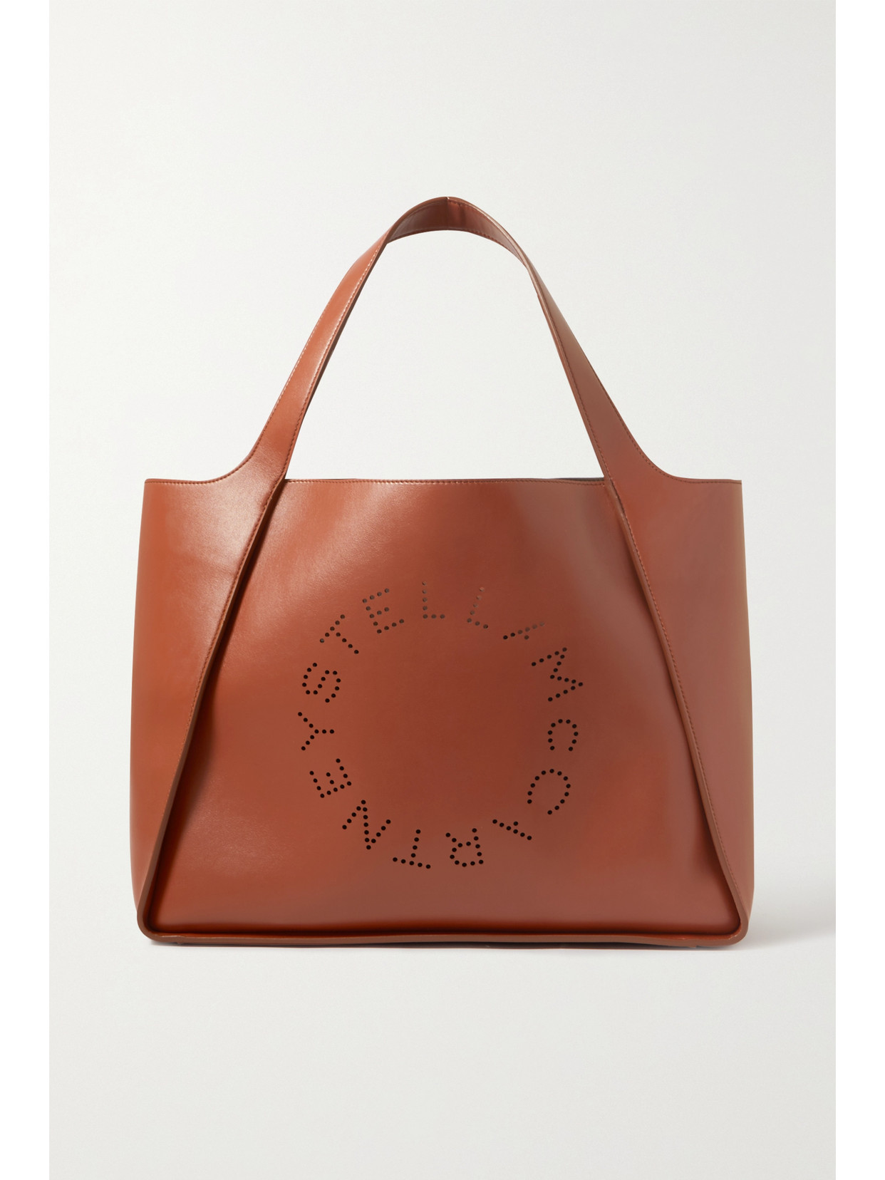 Stella McCartney - + Net Sustain Medium Perforated Vegetarian Leather Tote - Brown