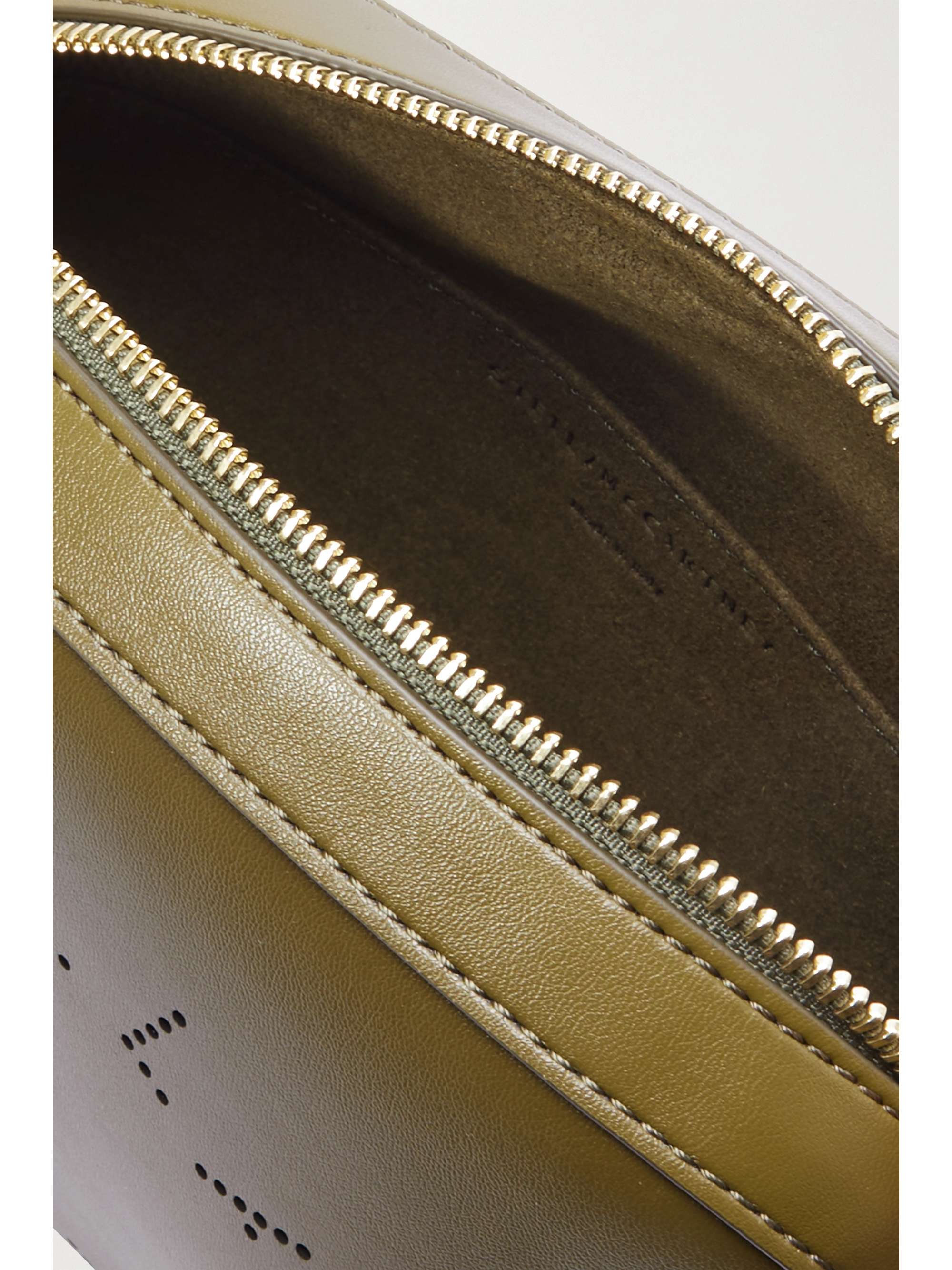 Green Perforated vegetarian leather 