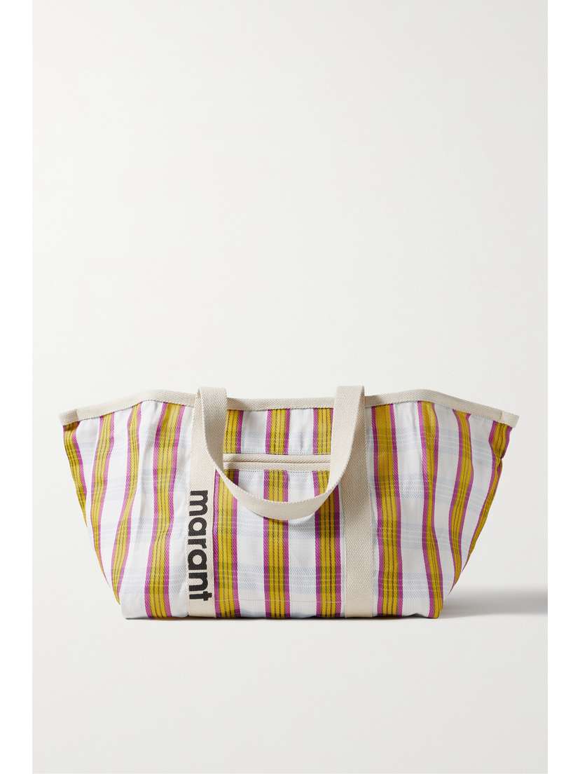 Isabel Marant Darwen Striped Canvas Tote