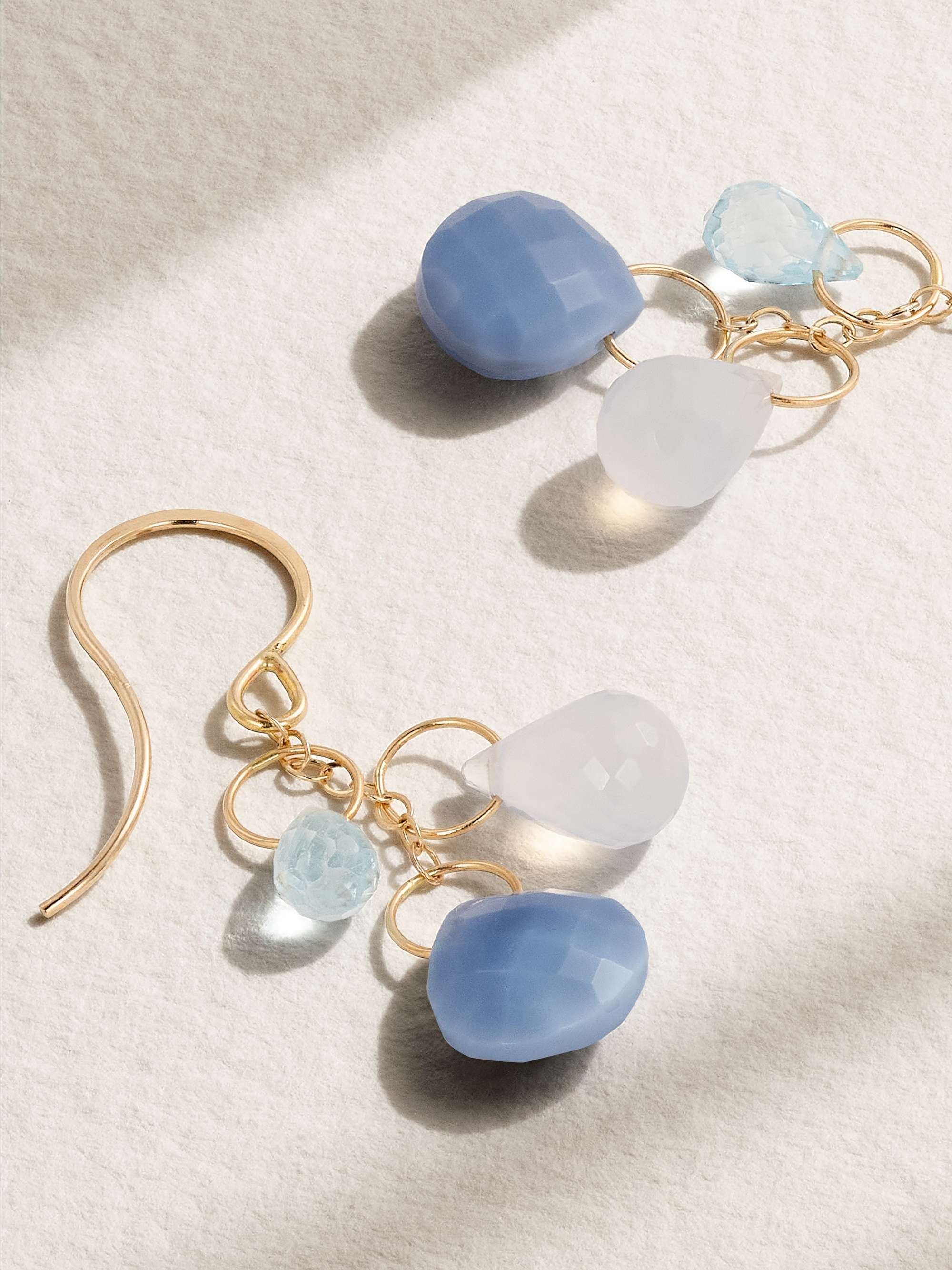 MELISSA JOY MANNING 14-karat recycled gold multi-stone earrings
