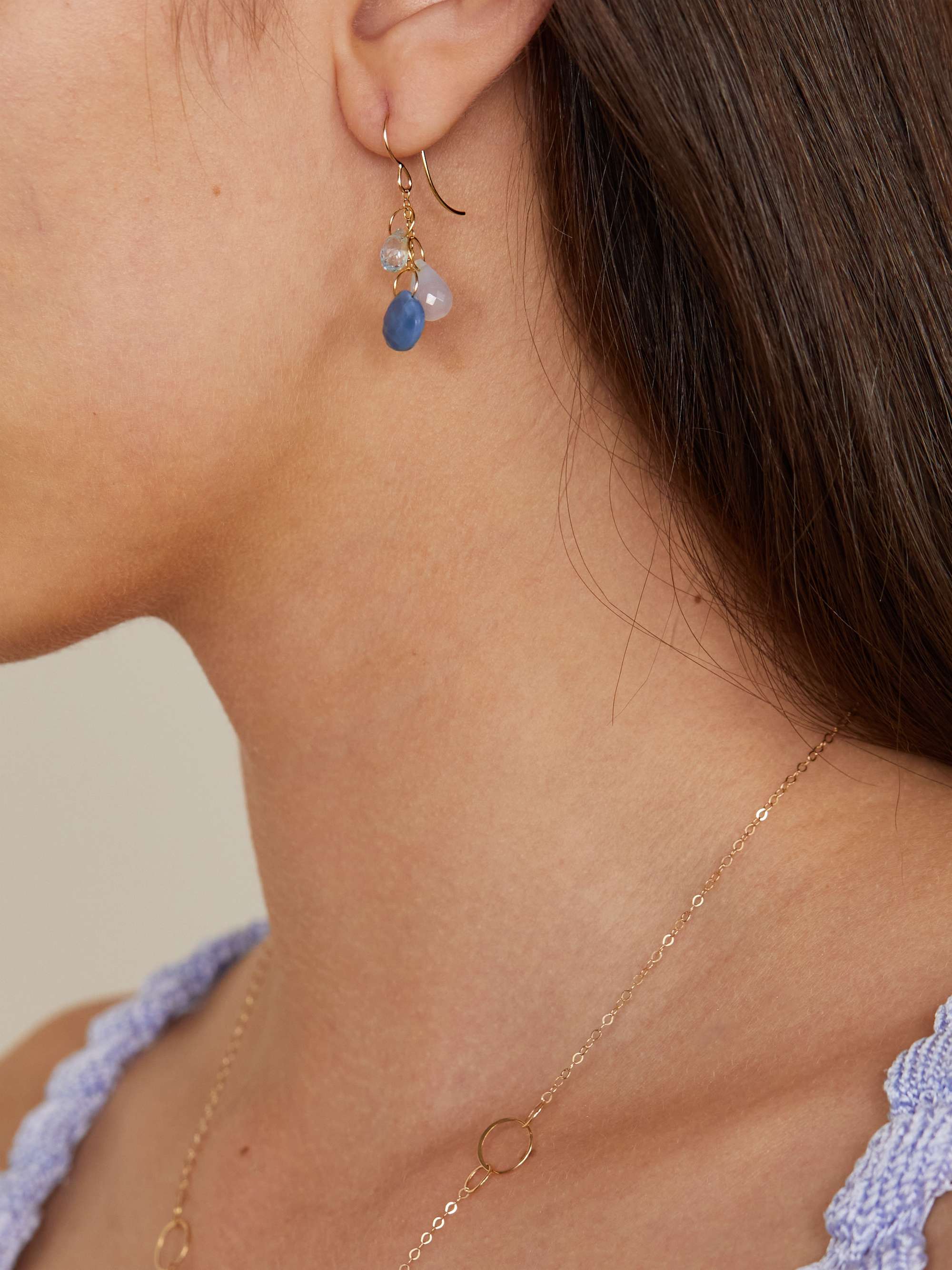 MELISSA JOY MANNING 14-karat recycled gold multi-stone earrings