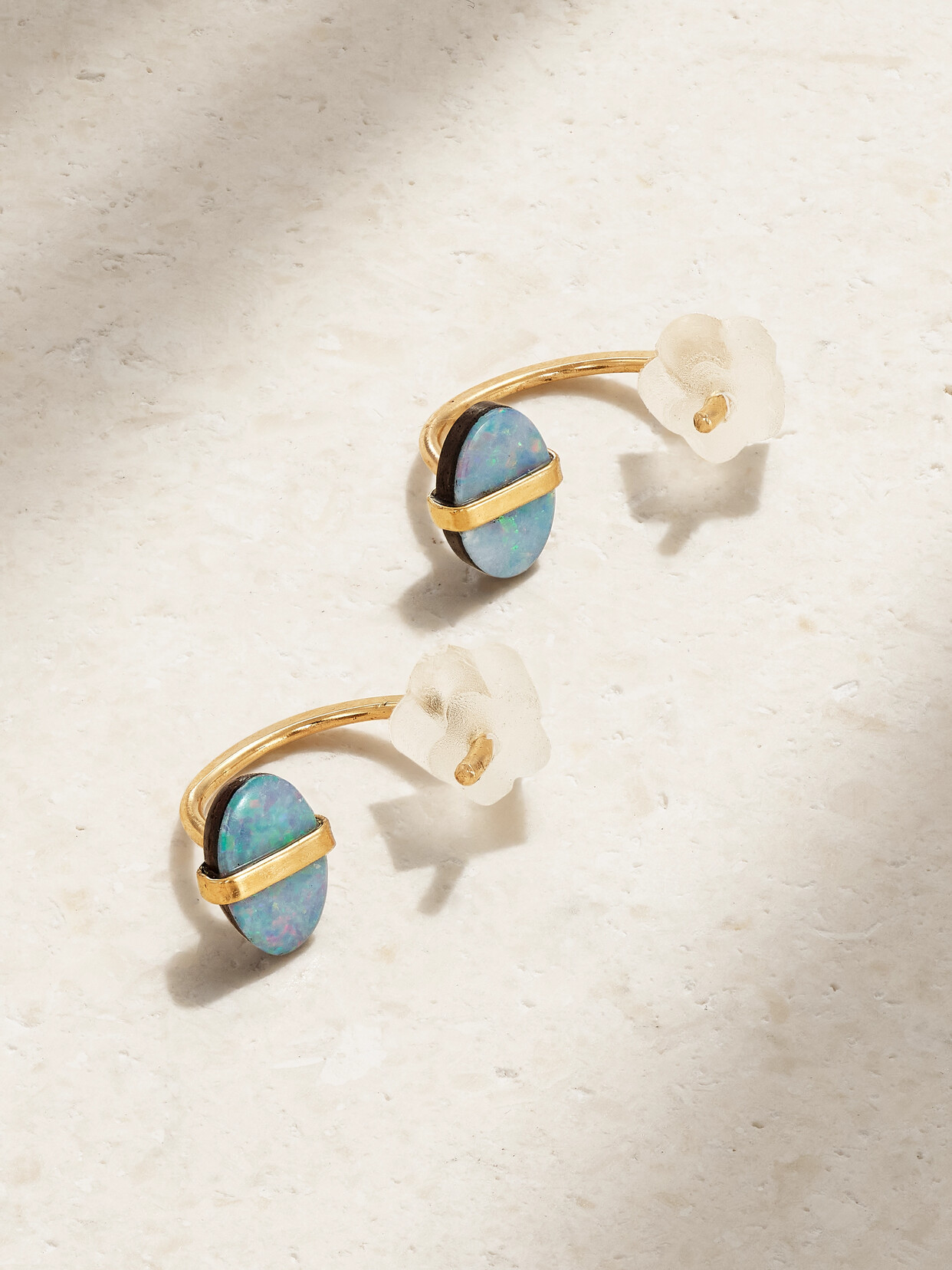 Melissa Joy Manning 14-karat Recycled Gold Opal Earrings