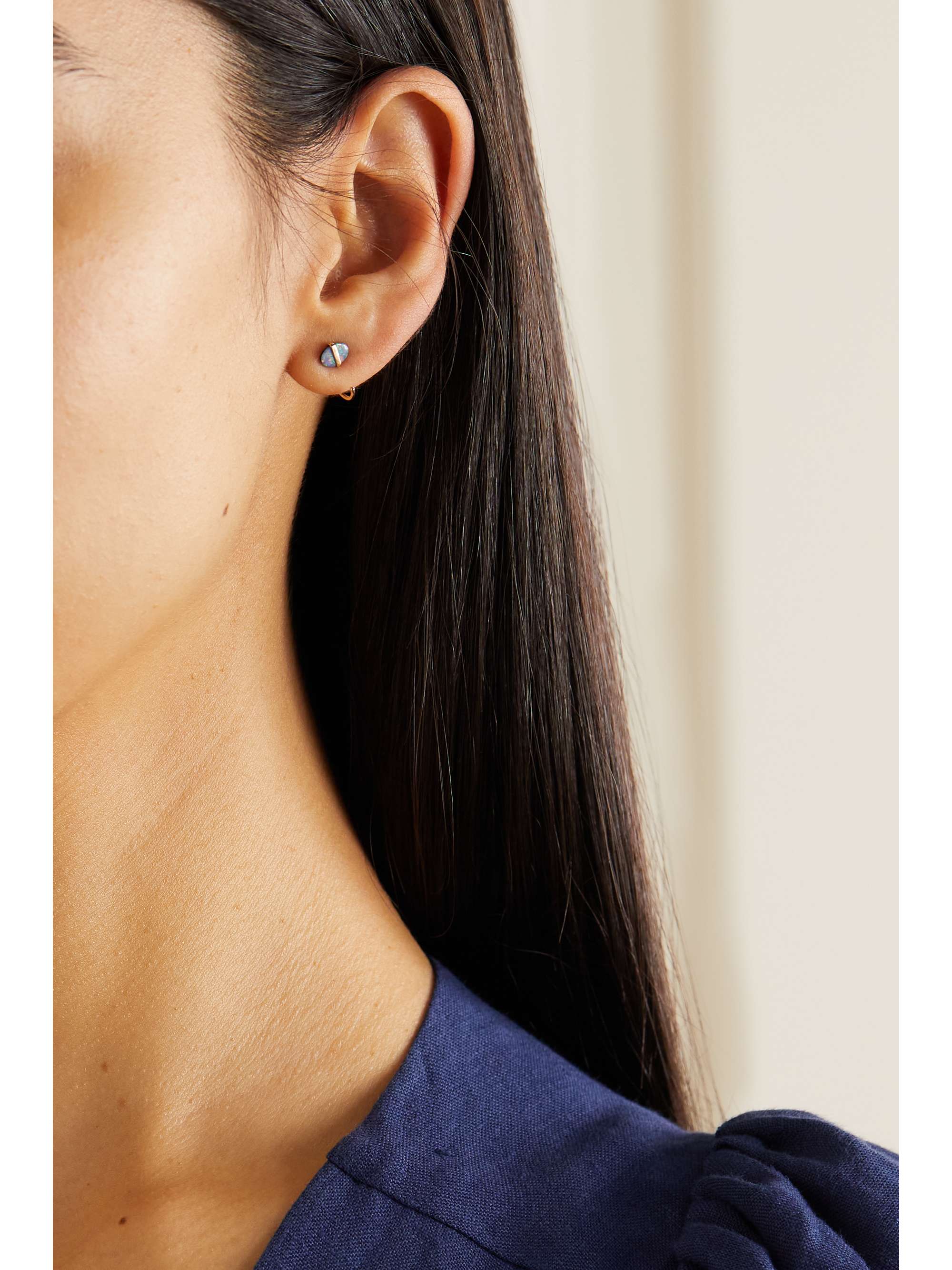 MELISSA JOY MANNING 14-karat recycled gold opal earrings