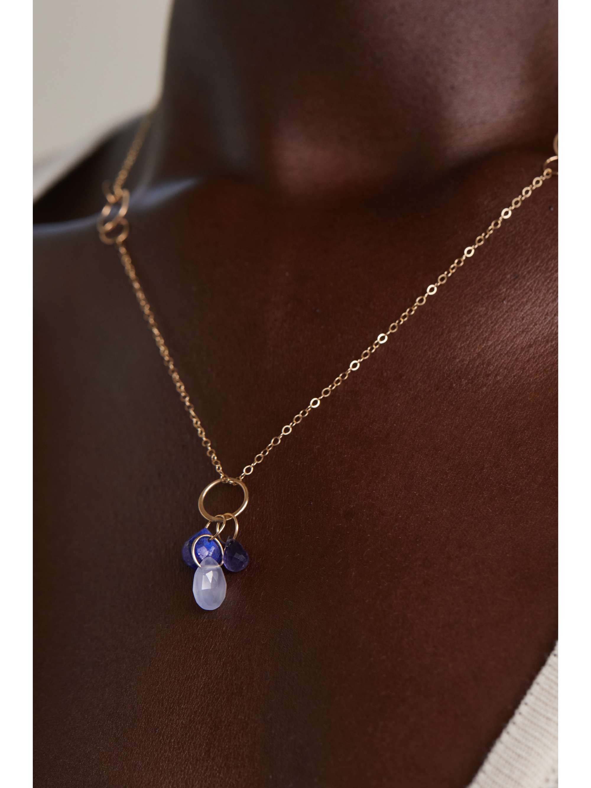 MELISSA JOY MANNING 14-karat recycled gold multi-stone necklace