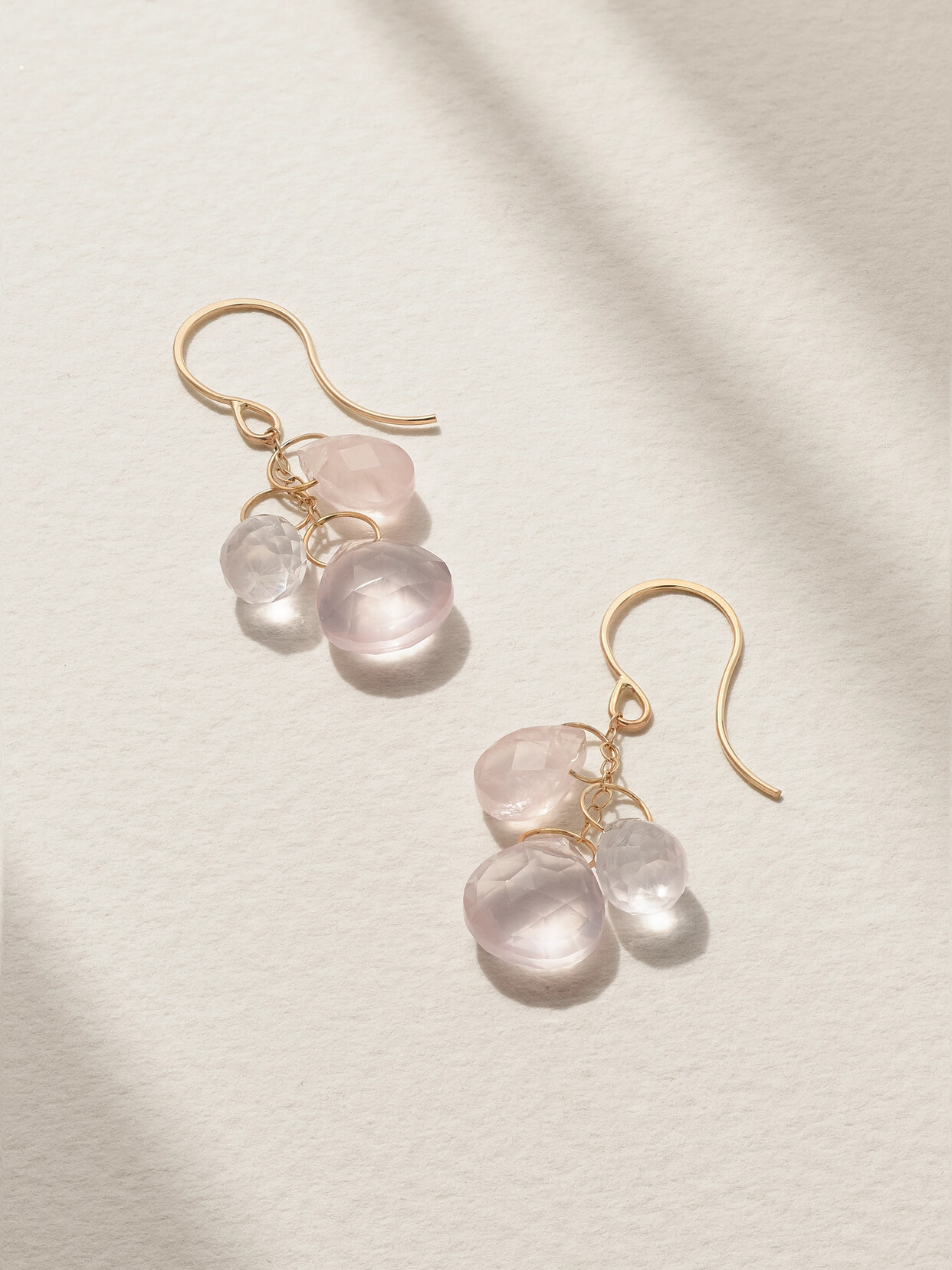 Melissa Joy Manning 14-karat Recycled Gold Rose Quartz Earrings In Rose Gold