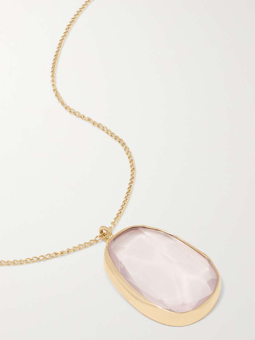 Melissa Joy Manning 14-karat Recycled Gold Quartz Necklace