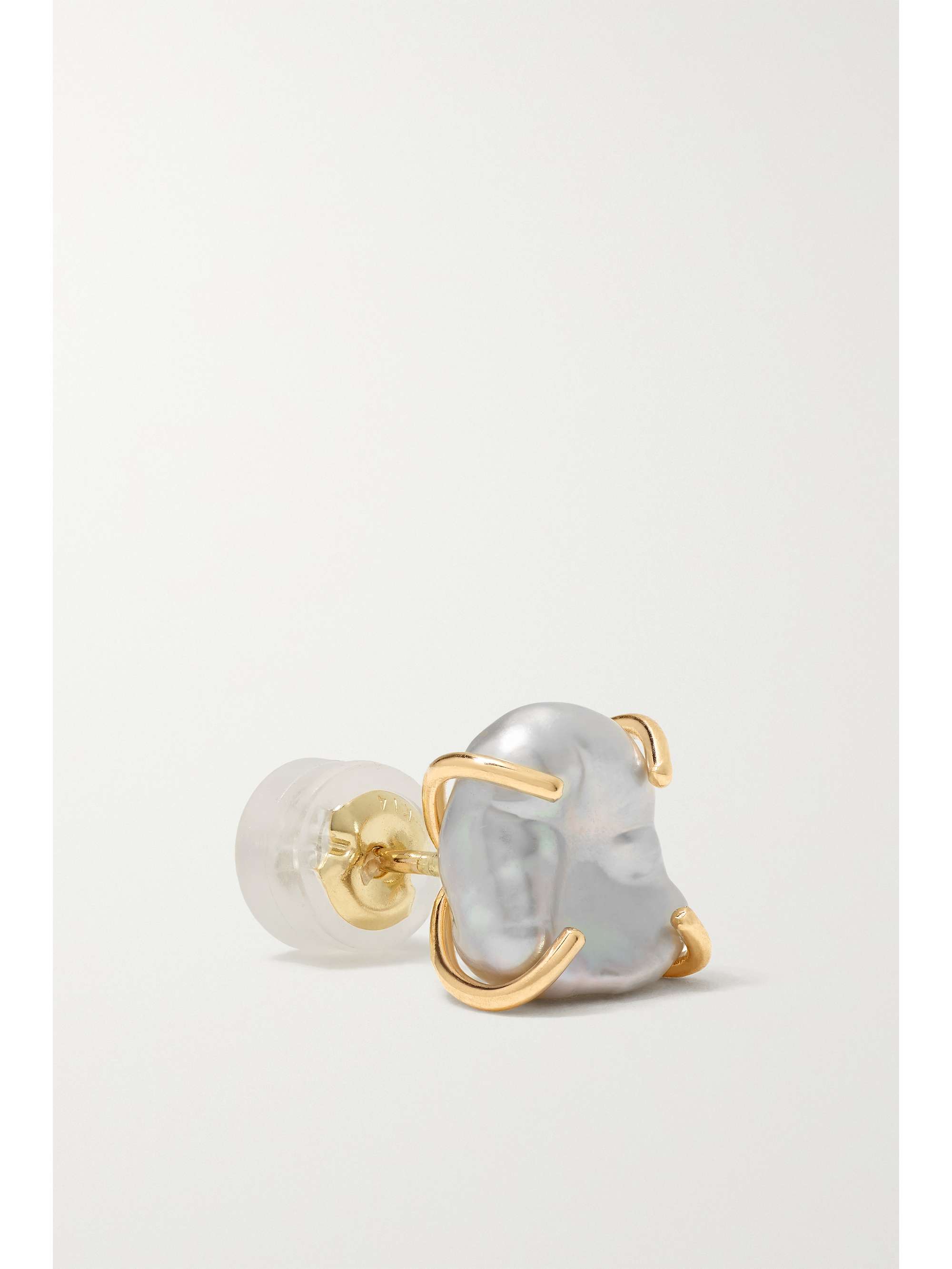 MELISSA JOY MANNING 14-karat recycled gold pearl earrings