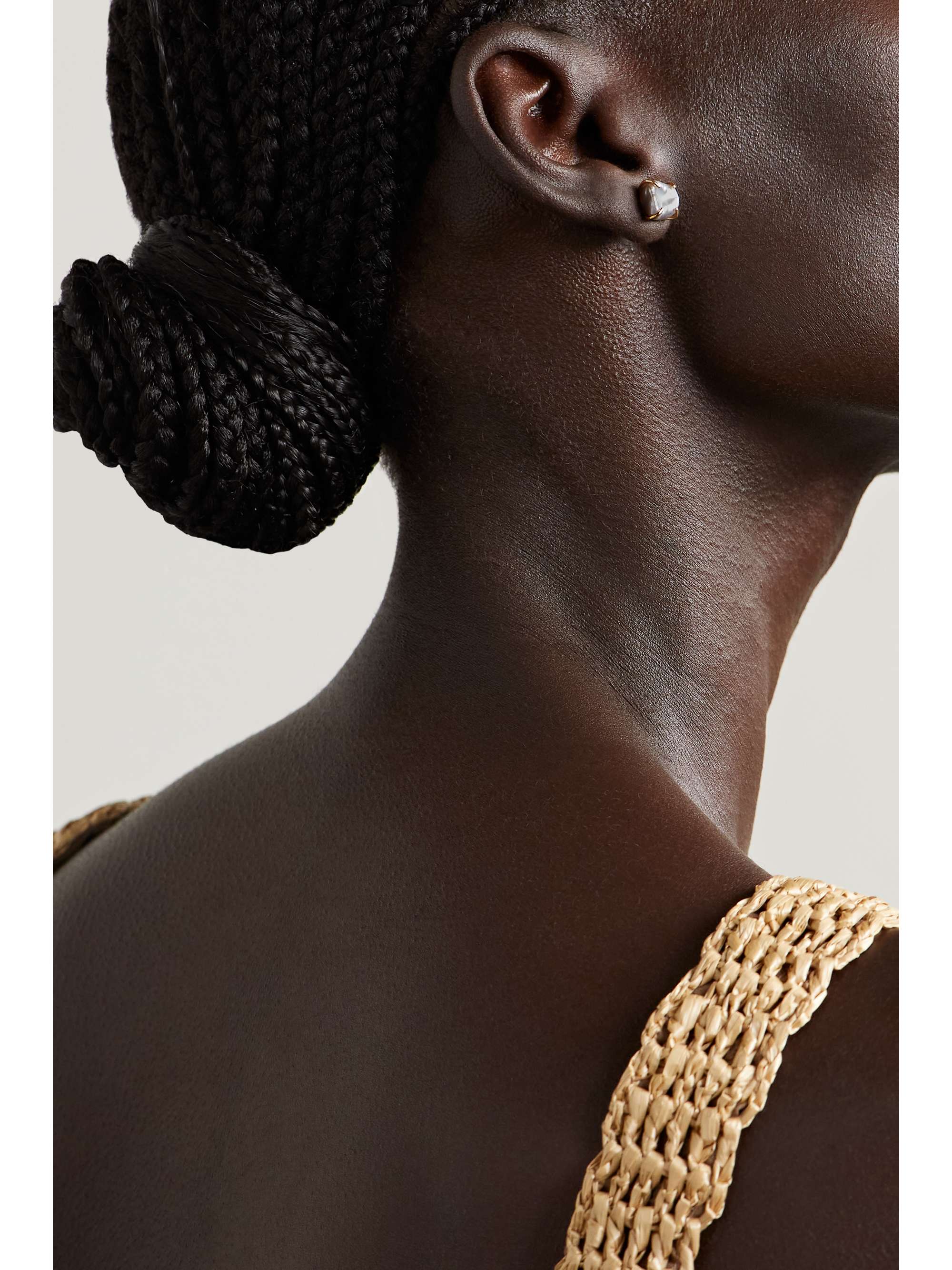 MELISSA JOY MANNING 14-karat recycled gold pearl earrings