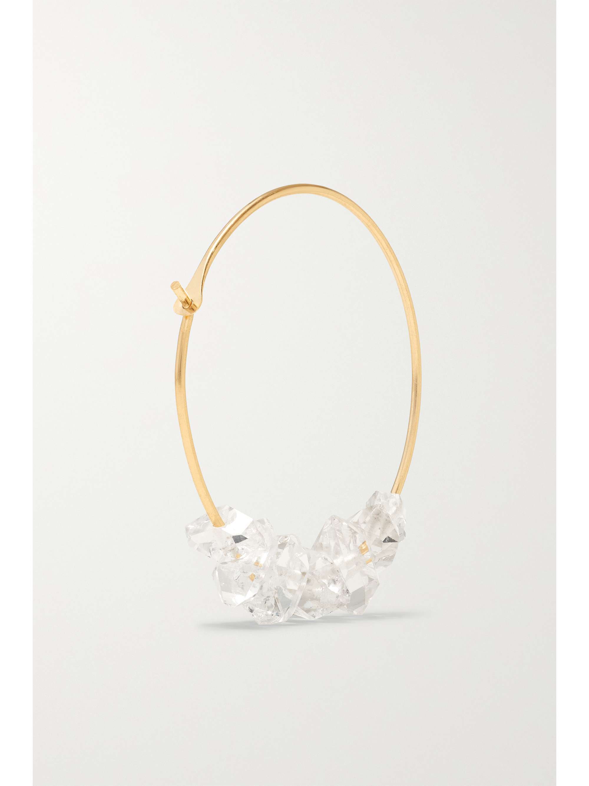 MELISSA JOY MANNING 14-karat recycled gold Herkimer diamond hoop earrings