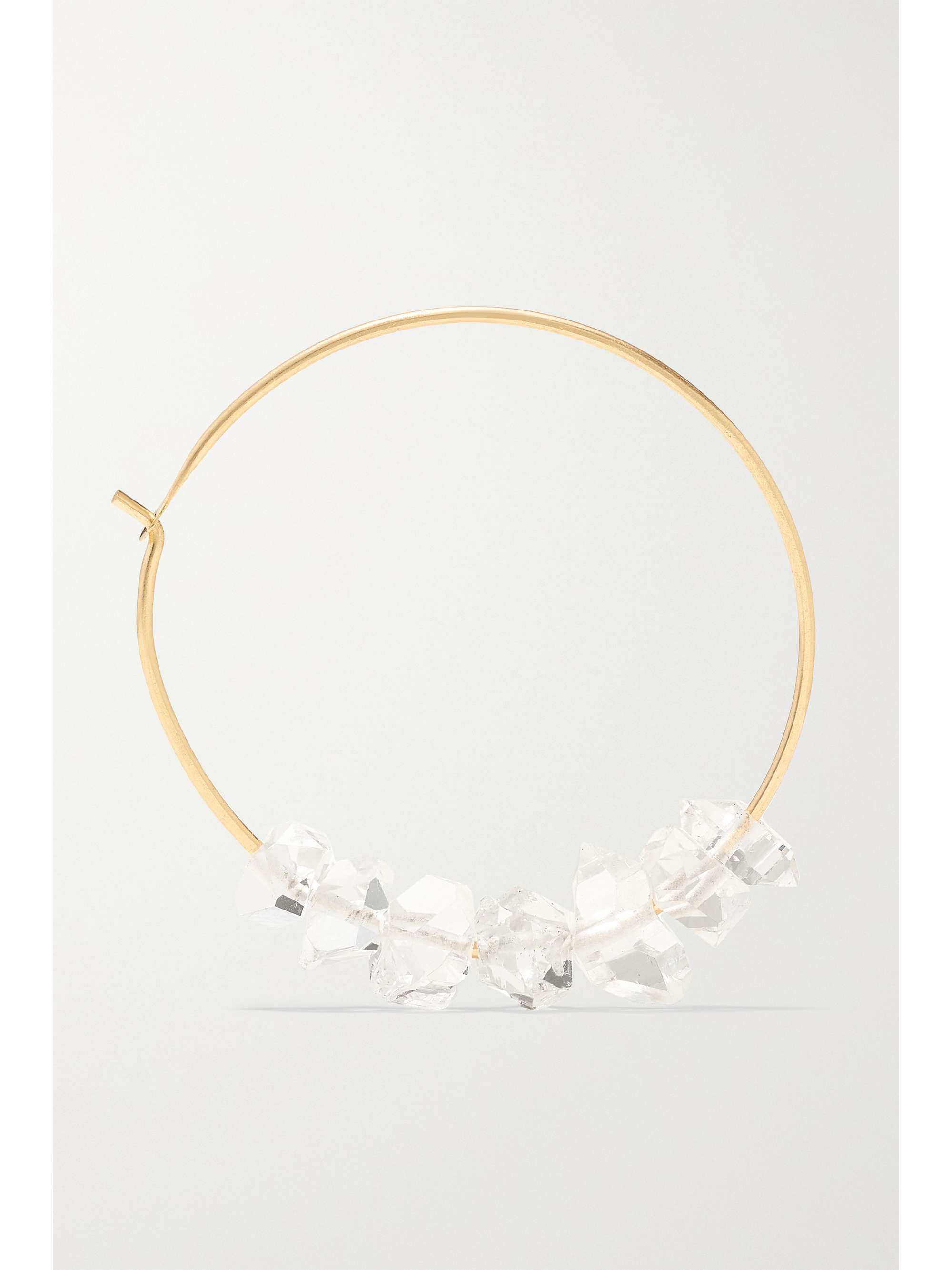 MELISSA JOY MANNING 14-karat recycled gold Herkimer diamond hoop earrings