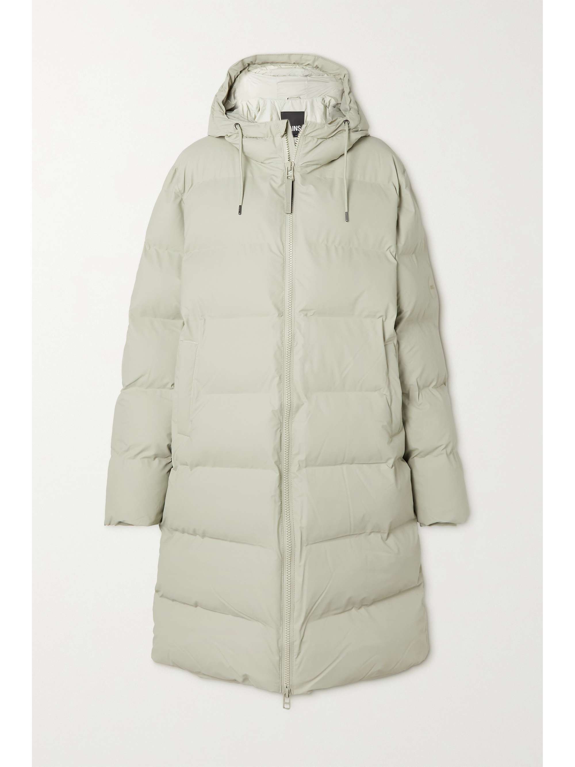 RAINS Hooded quilted padded shell coat NETAPORTER
