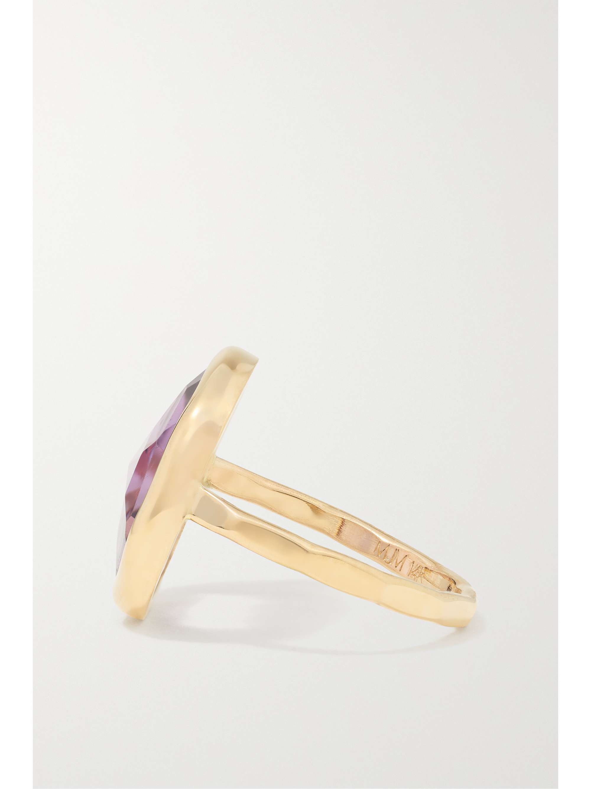 MELISSA JOY MANNING Bague en or 14 carats (585/1000) recyclé et améthyste