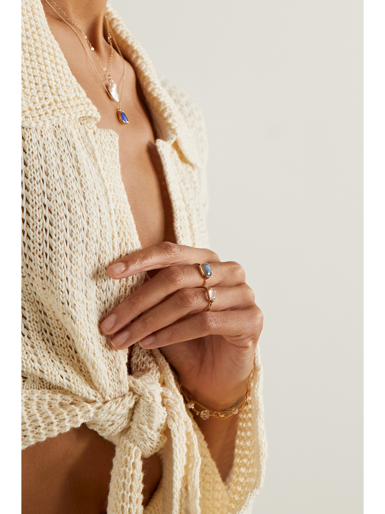 Shop Melissa Joy Manning 14-karat Recycled Gold Moonstone Ring