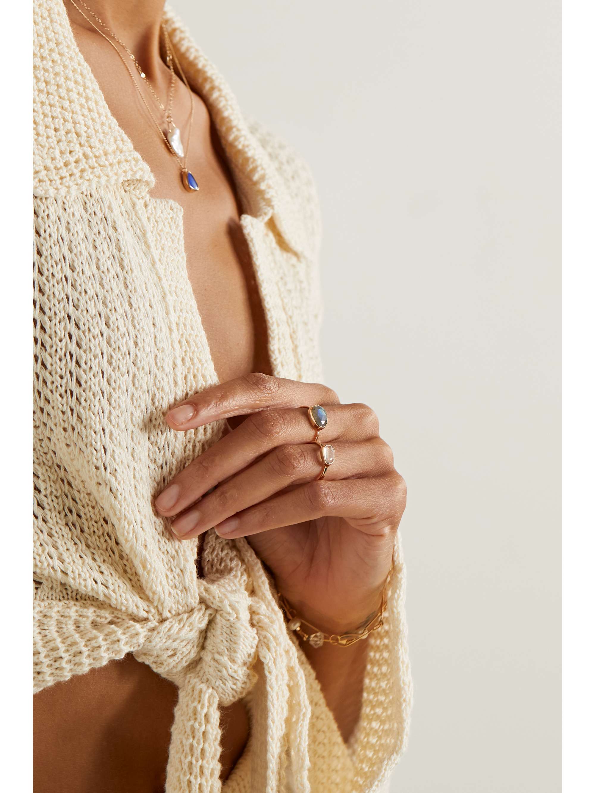 MELISSA JOY MANNING 14-karat recycled gold moonstone ring