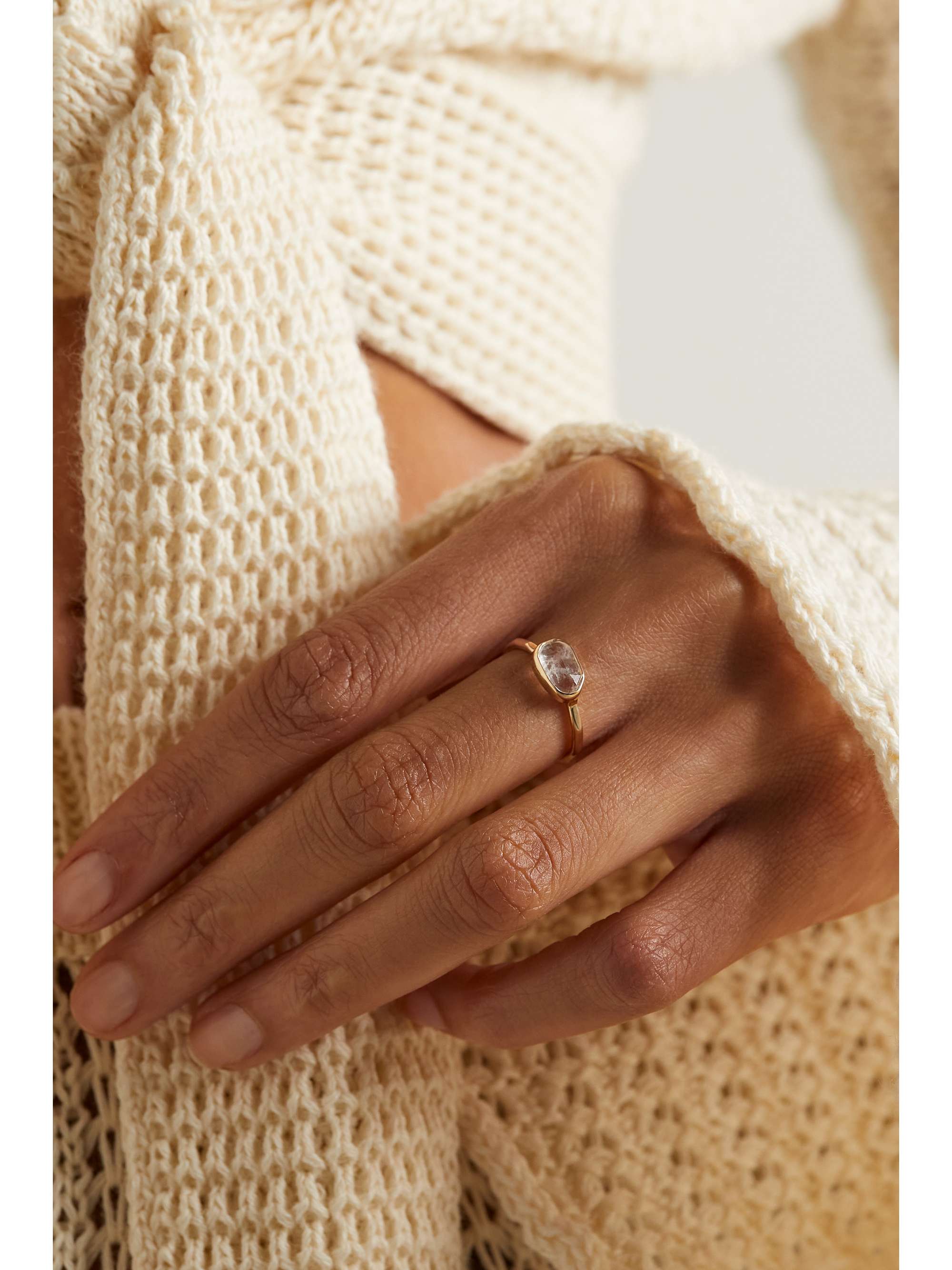MELISSA JOY MANNING 14-karat recycled gold moonstone ring