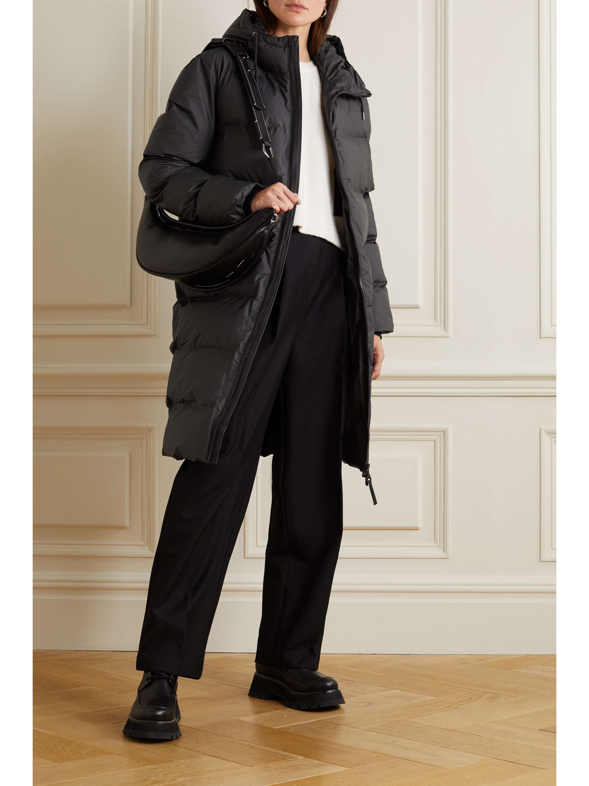 RAINS Hooded quilted padded shell coat | NET-A-PORTER