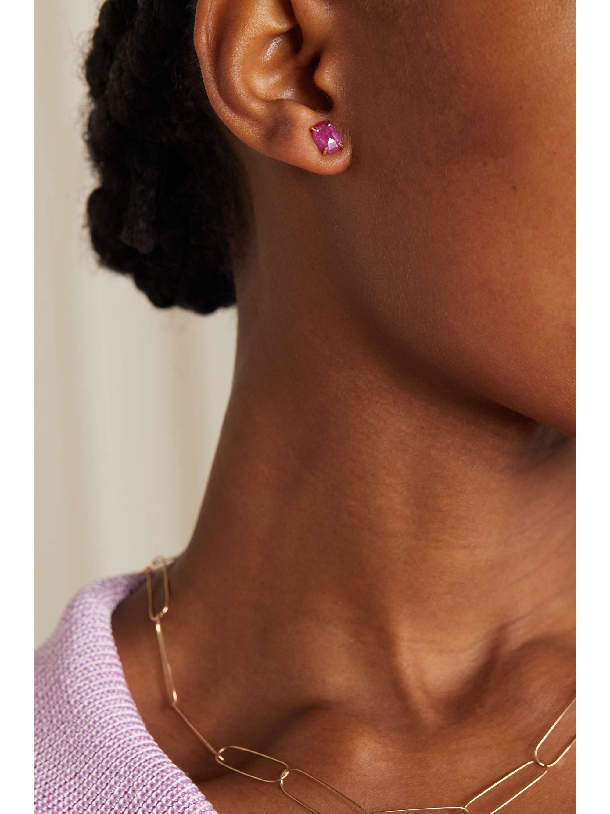MELISSA JOY MANNING 14-karat recycled gold sapphire earrings