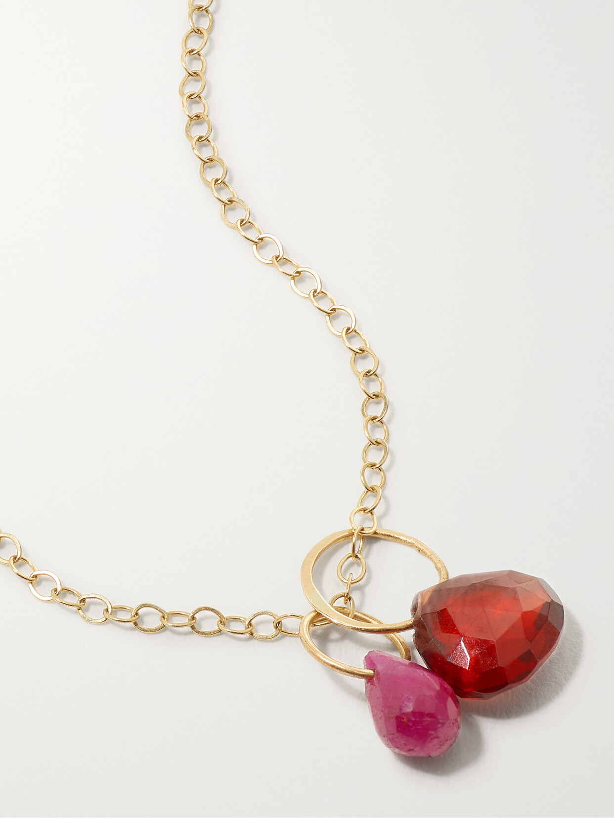 Melissa Joy Manning 14-karat Recycled Gold, Garnet And Ruby Necklace