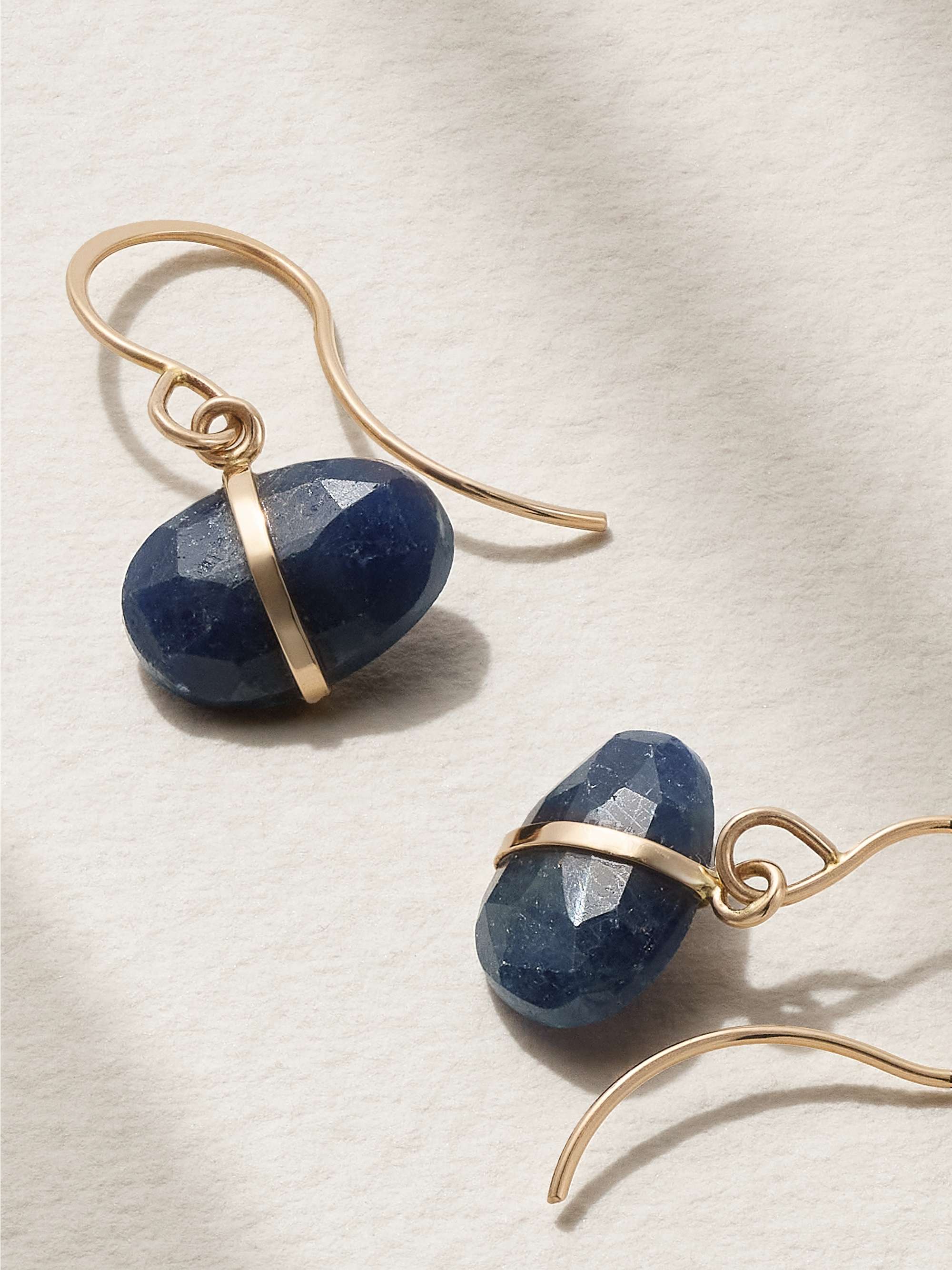 MELISSA JOY MANNING 14-karat recycled gold sapphire earrings