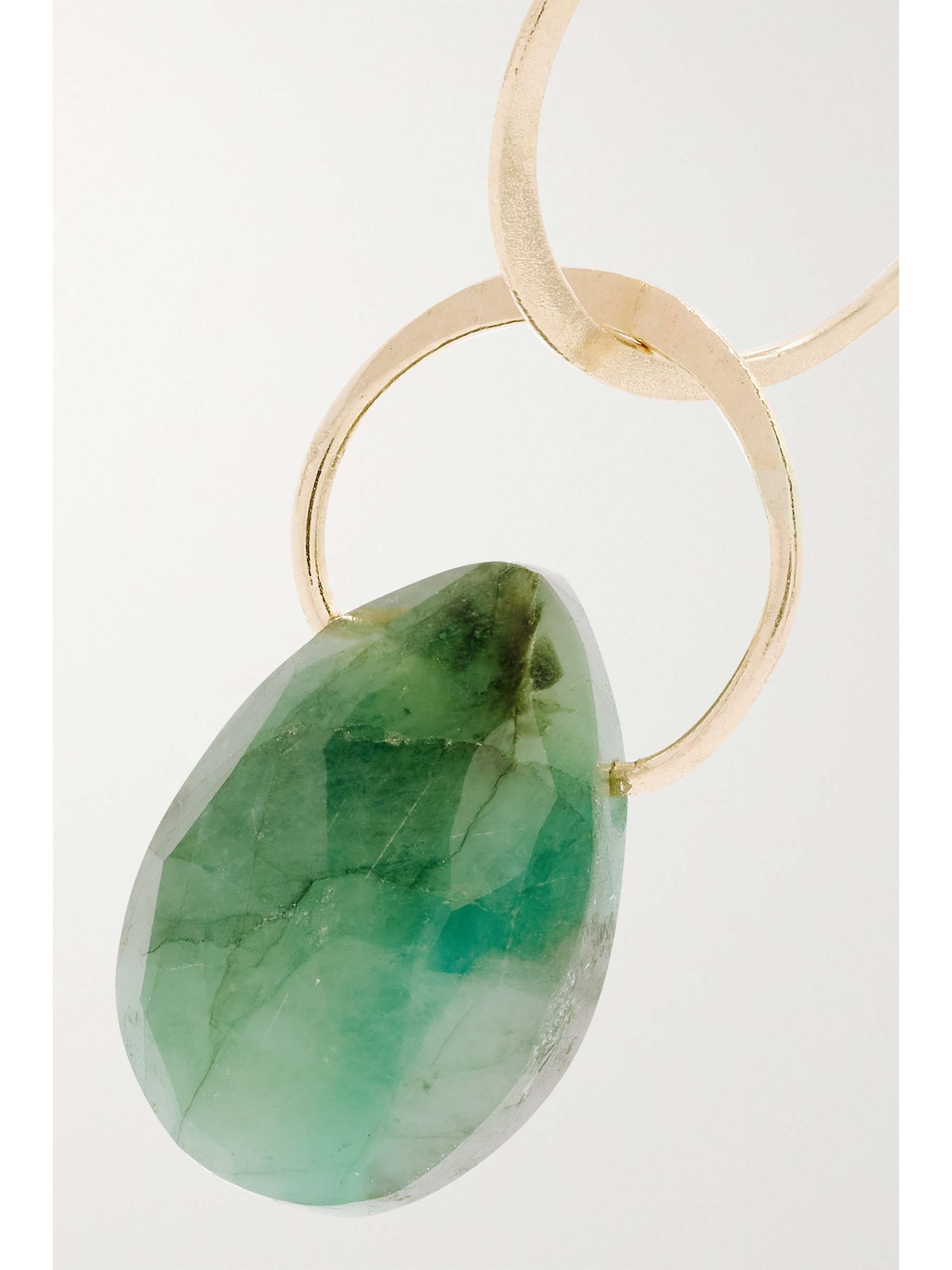 MELISSA JOY MANNING 14-karat recycled gold emerald earrings