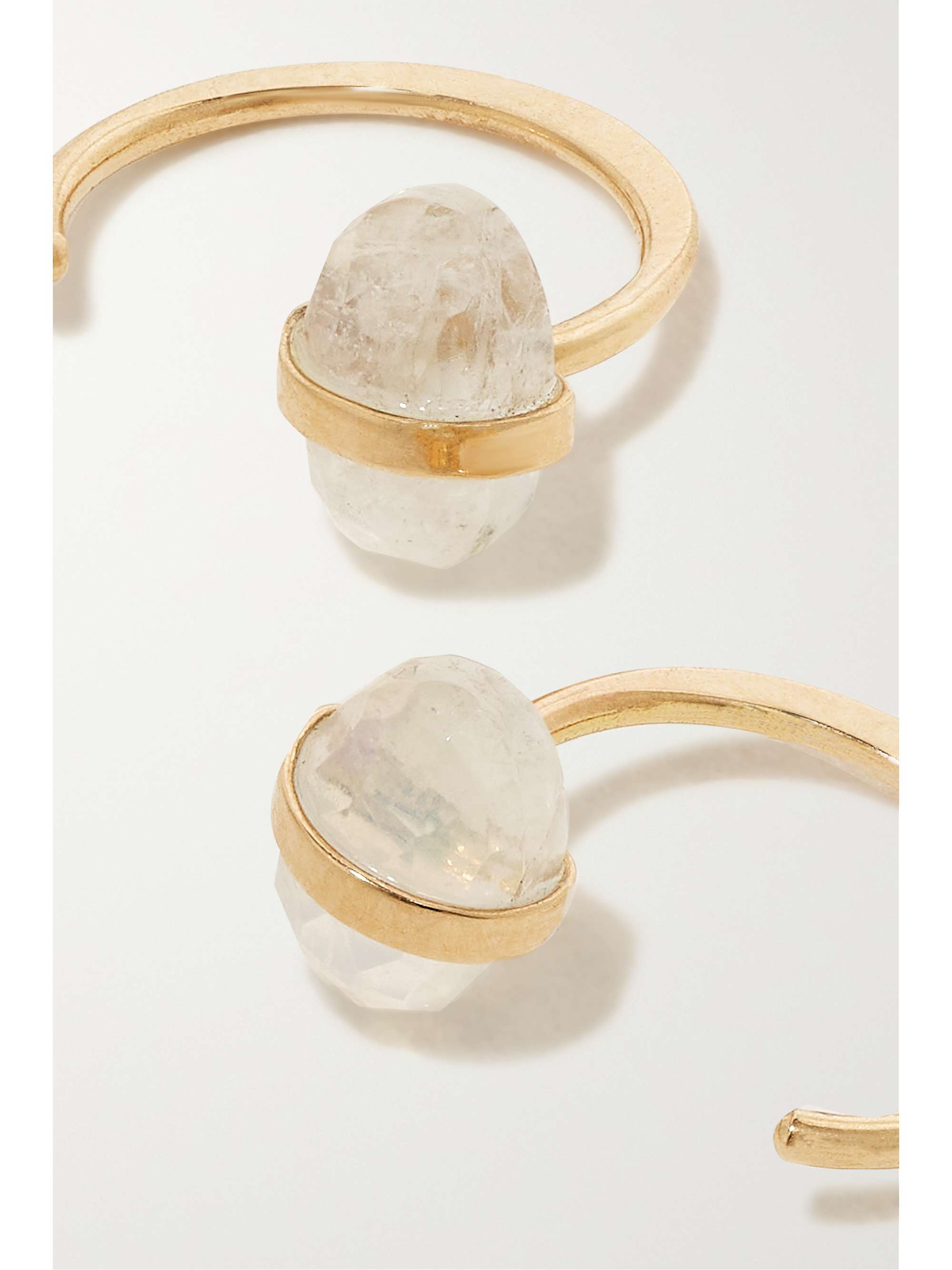 MELISSA JOY MANNING 14-karat recycled gold moonstone earrings
