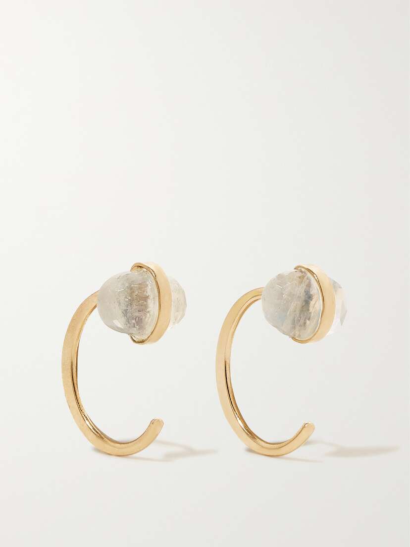 Melissa Joy Manning 14-karat Recycled Gold Moonstone Earrings