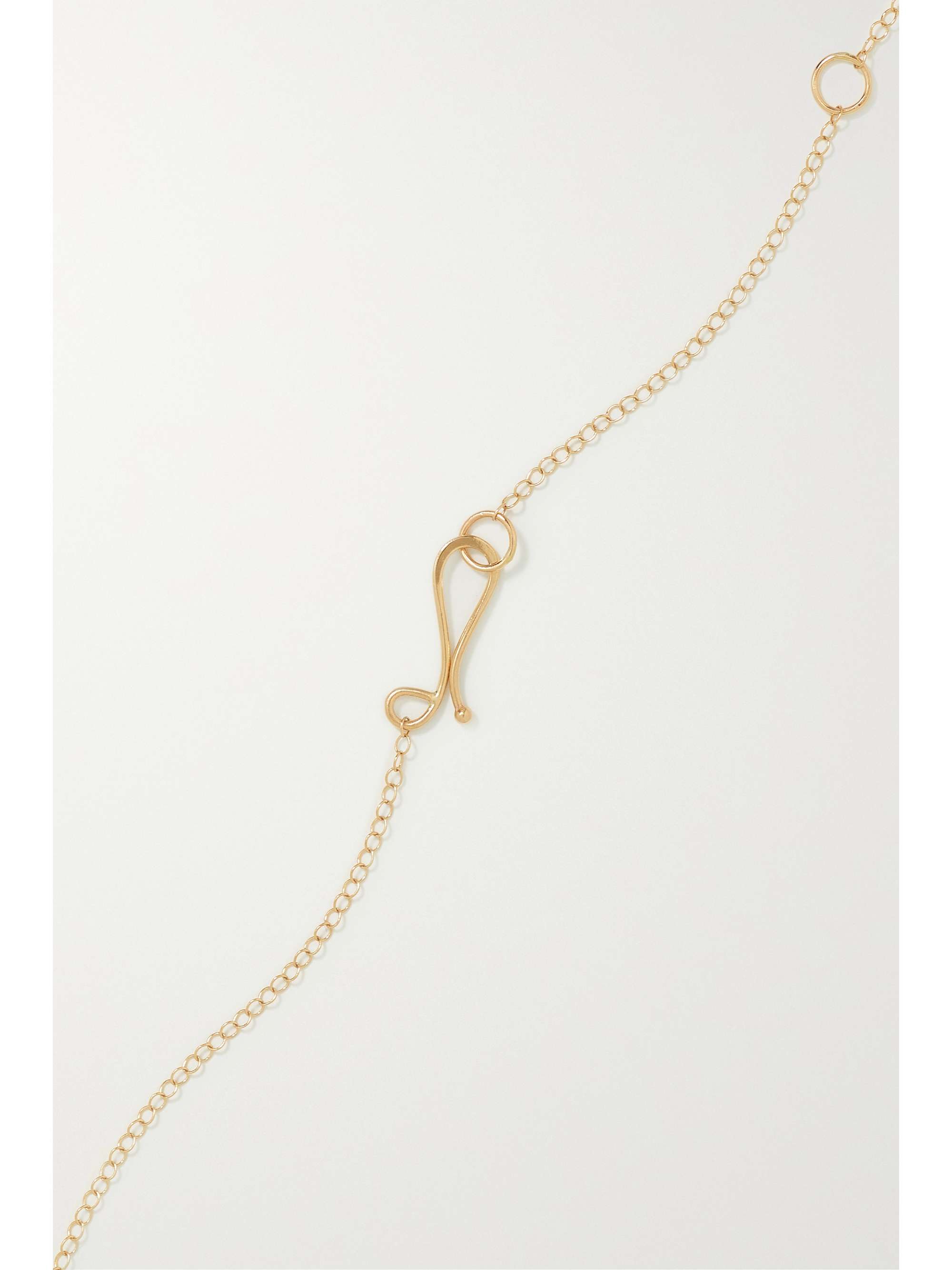 MELISSA JOY MANNING 14-karat recycled gold, turquoise and chalcedony necklace