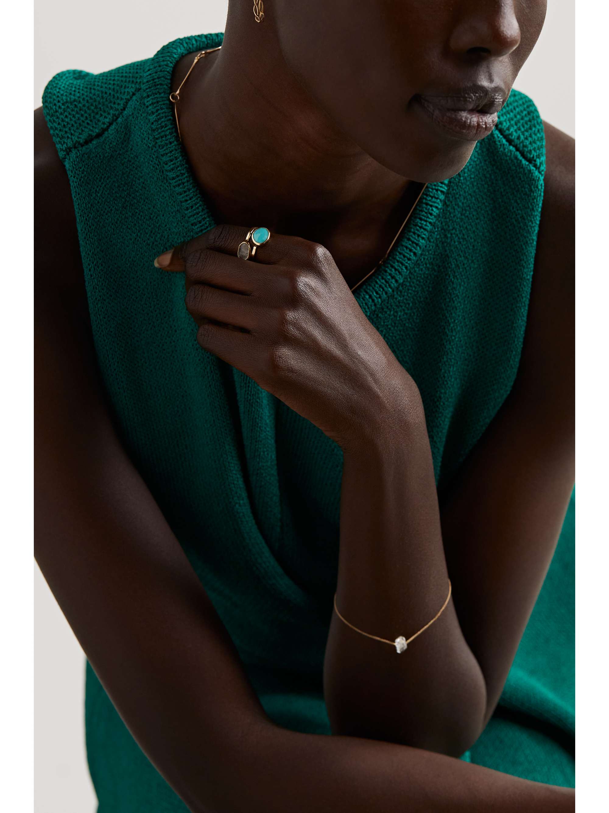 MELISSA JOY MANNING 14-karat recycled gold turquoise ring