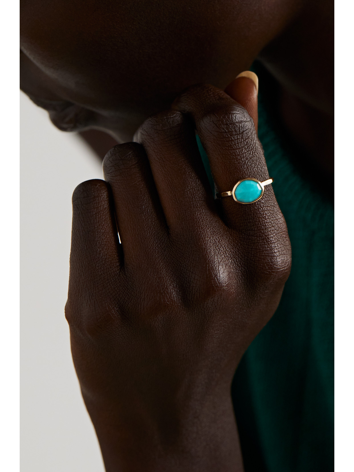 Shop Melissa Joy Manning 14-karat Recycled Gold Turquoise Ring