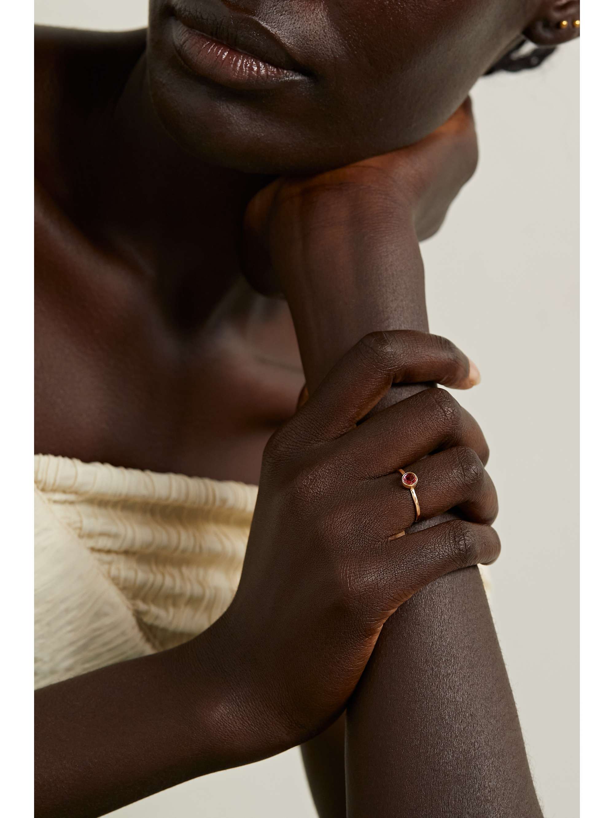 MELISSA JOY MANNING 14-karat recycled gold tourmaline ring