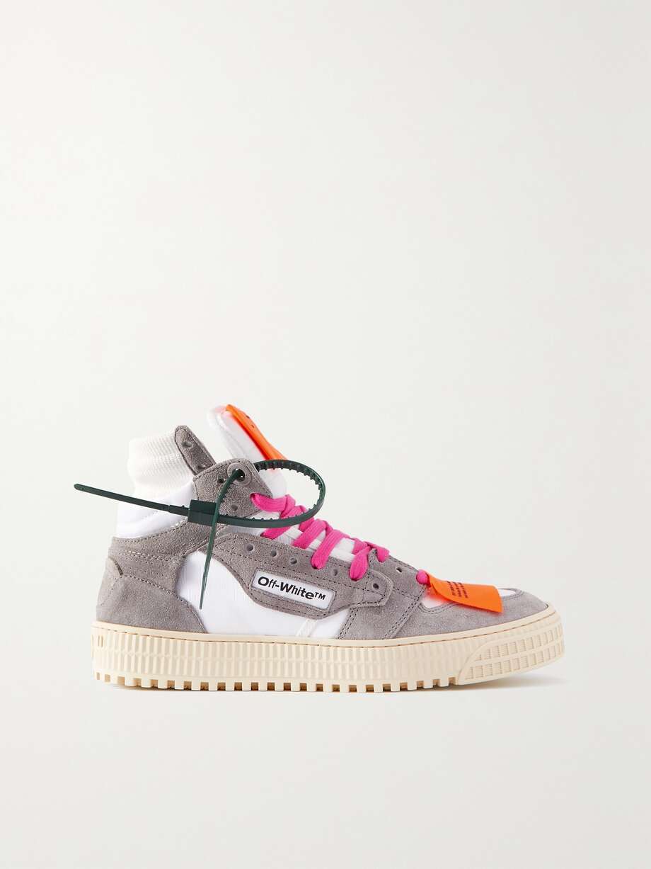 net-a-porter.com | Off-Court 3.0 suede-trimmed canvas high-top sneakers