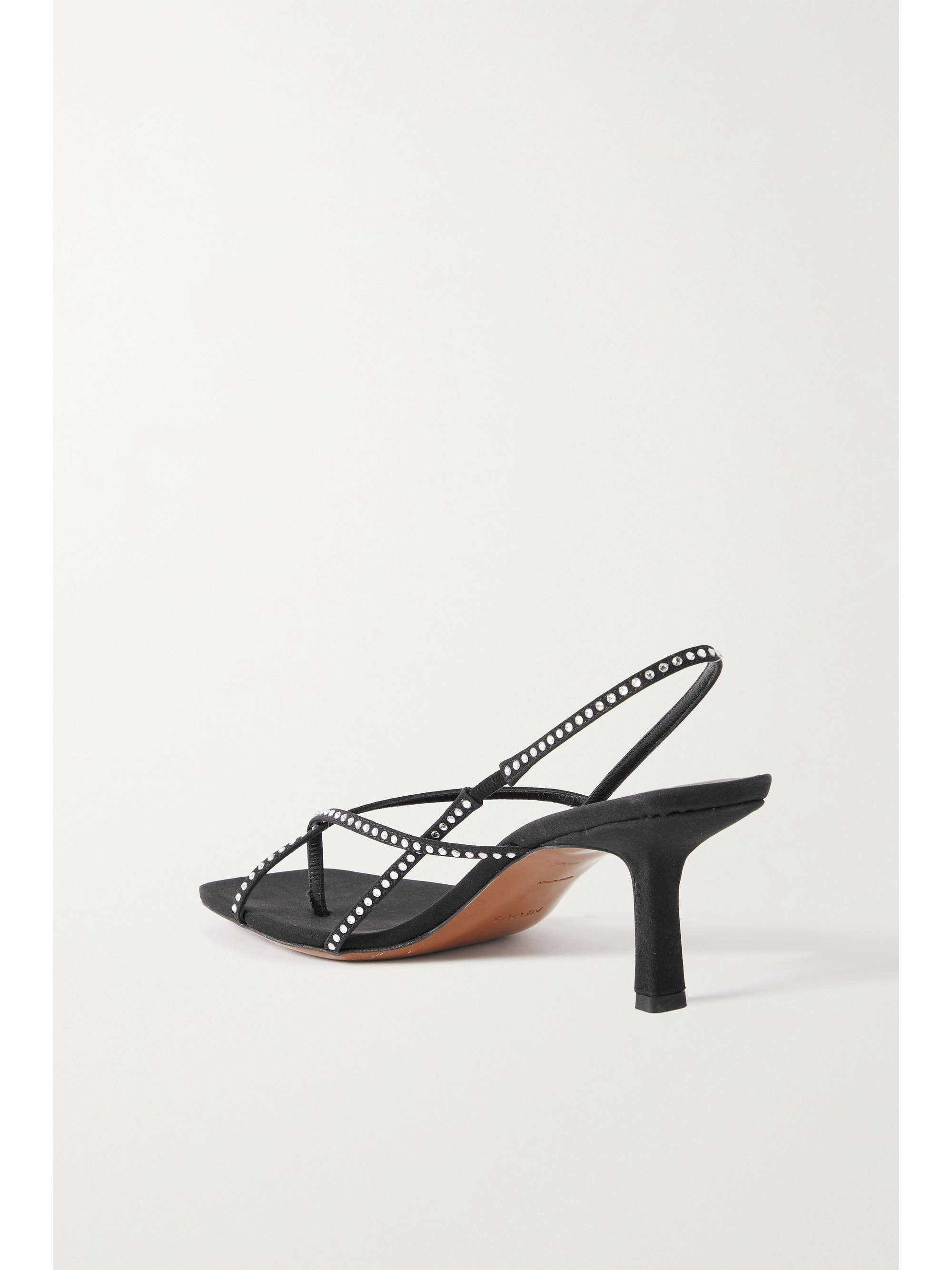 NEOUS Shamali crystal-embellished crepe de chine slingback sandals