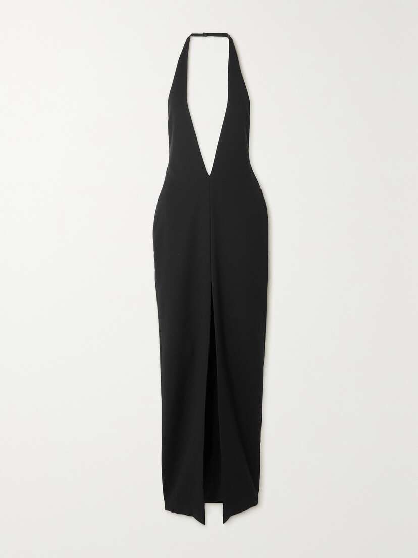 Mônot Open-back Crepe Halterneck Maxi Dress