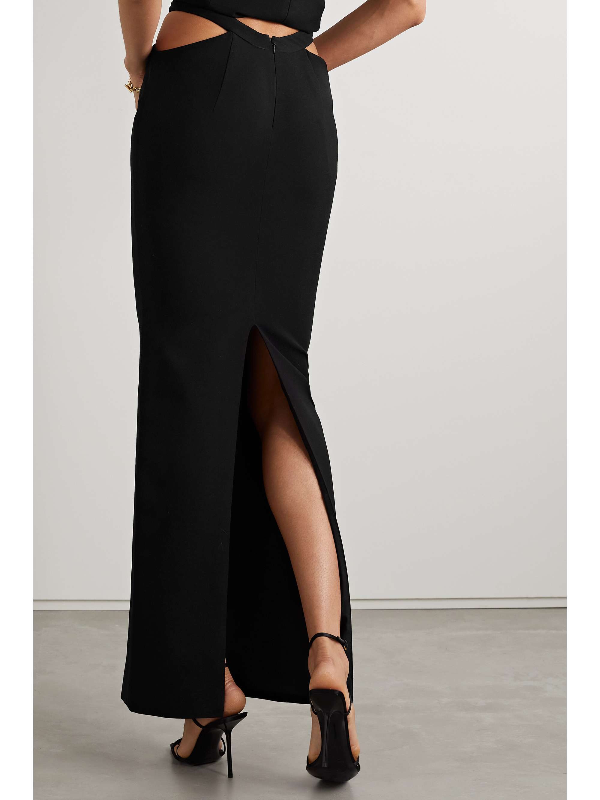 MÔNOT Cutout crepe maxi skirt