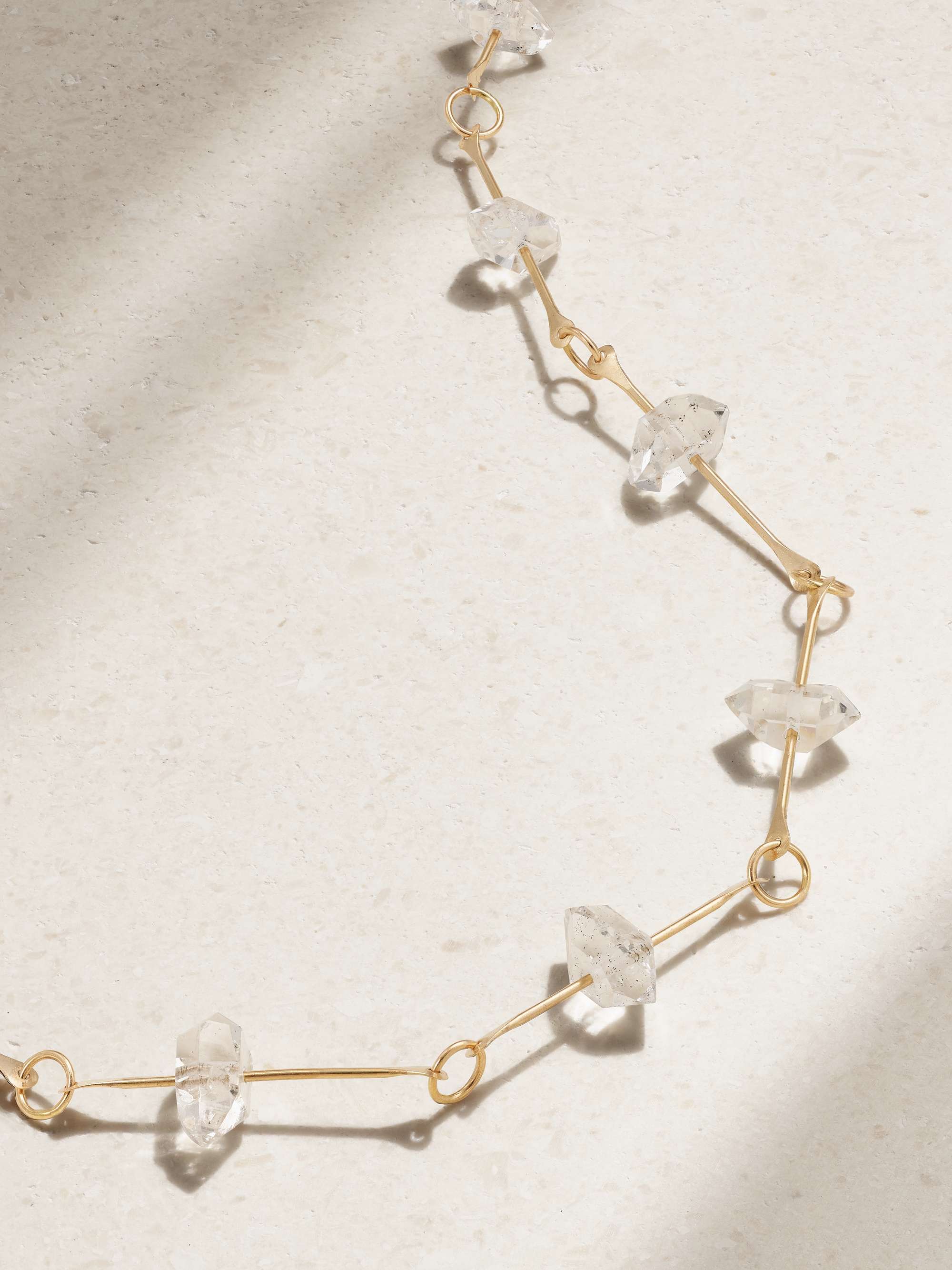 MELISSA JOY MANNING 14-karat recycled gold Herkimer diamond necklace