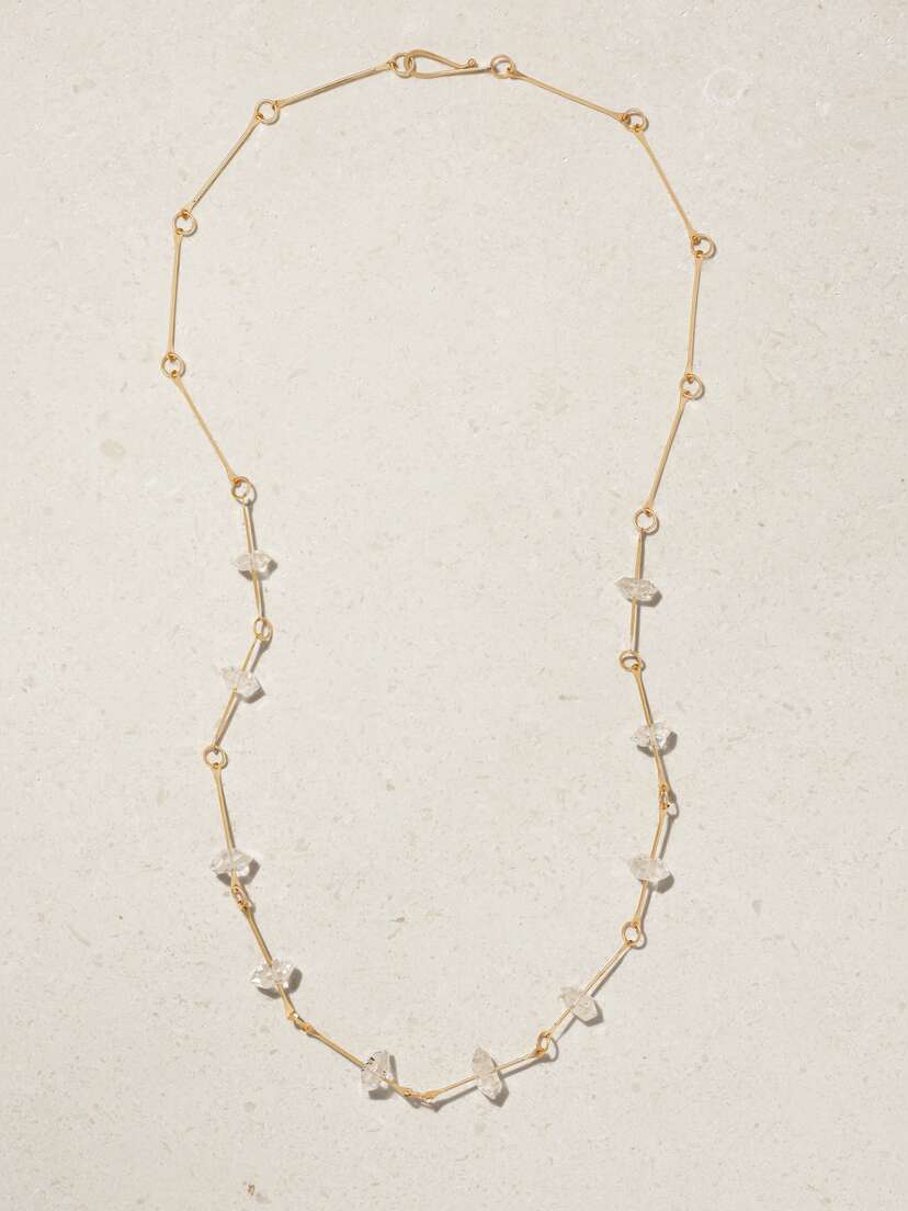 Melissa Joy Manning 14-karat Recycled Gold Herkimer Diamond Necklace