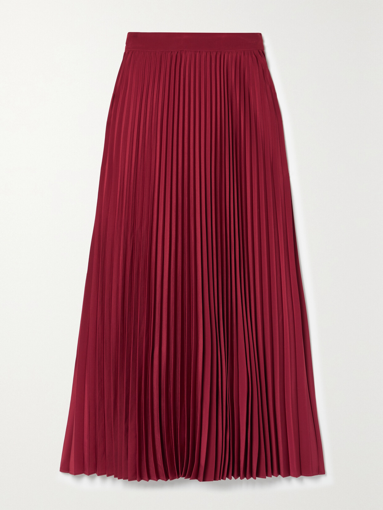 Co Women's Essentials Elastic-waist Pleated Skirt In Burgundy