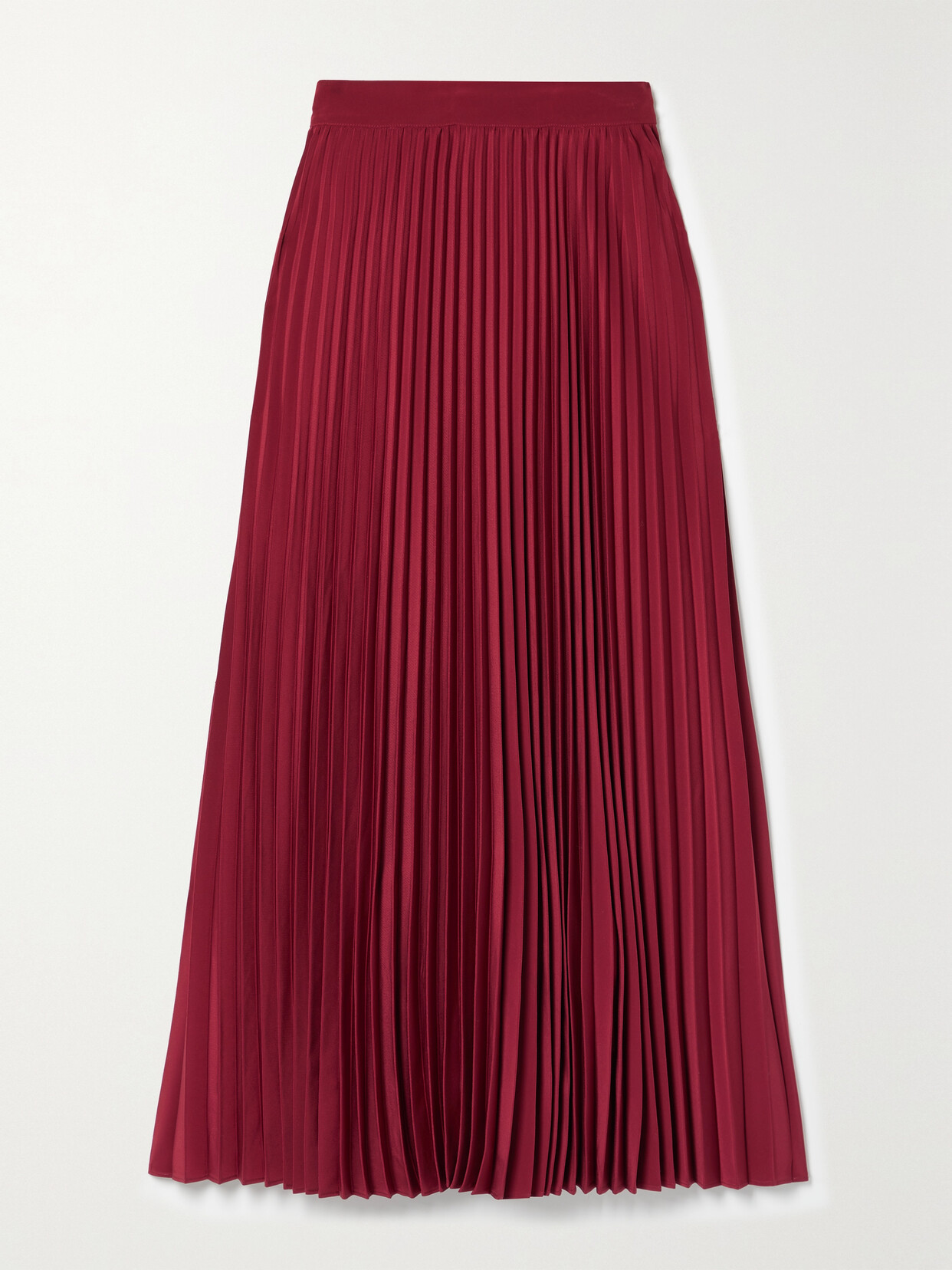 CO PLEATED SATIN MAXI SKIRT