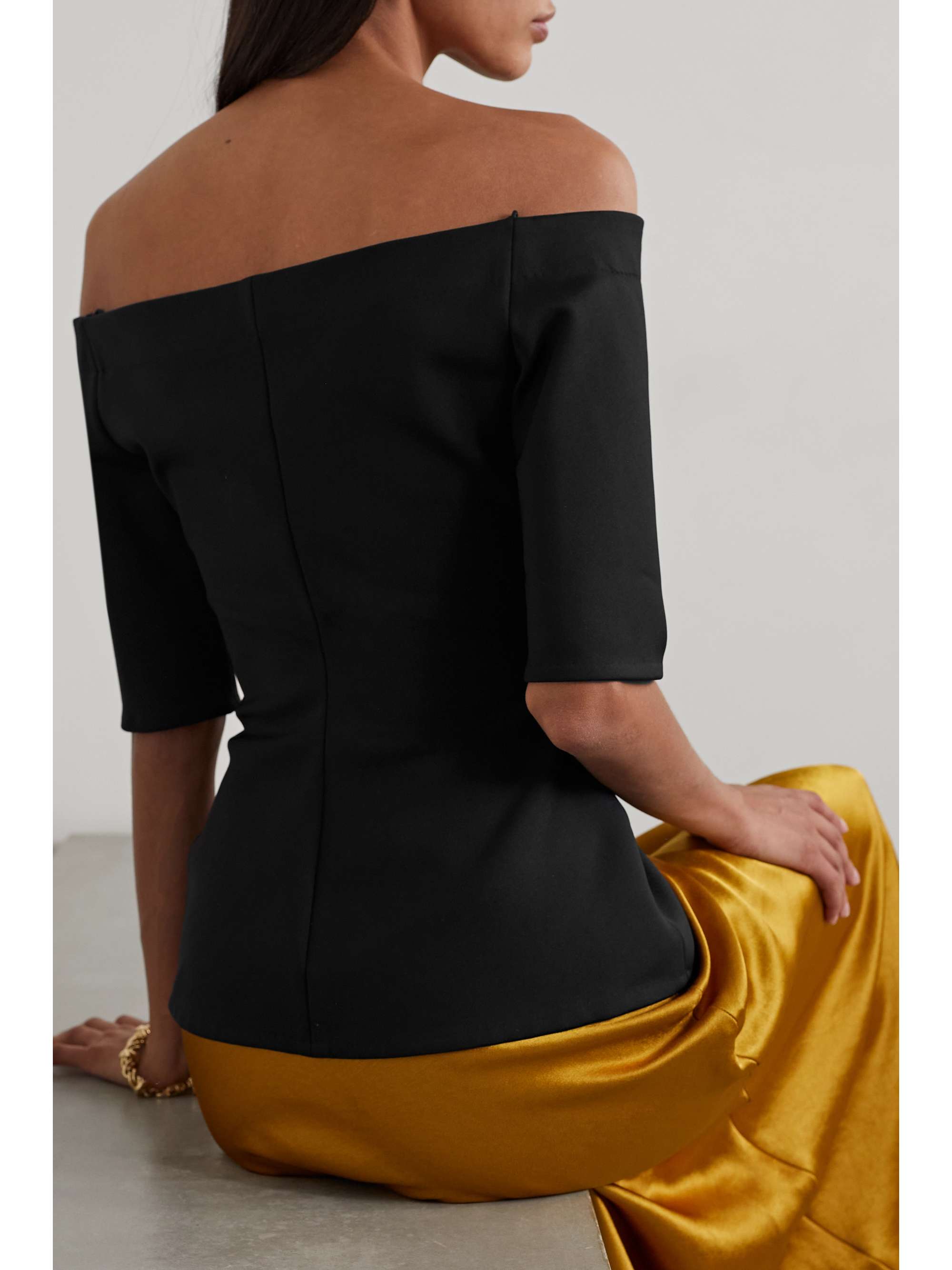 ROSETTA GETTY Off-the-shoulder cutout stretch-jersey top