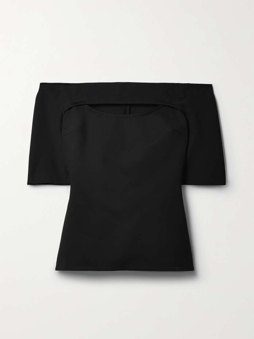 Rosetta Getty Off-the-shoulder Cutout Stretch-jersey Top