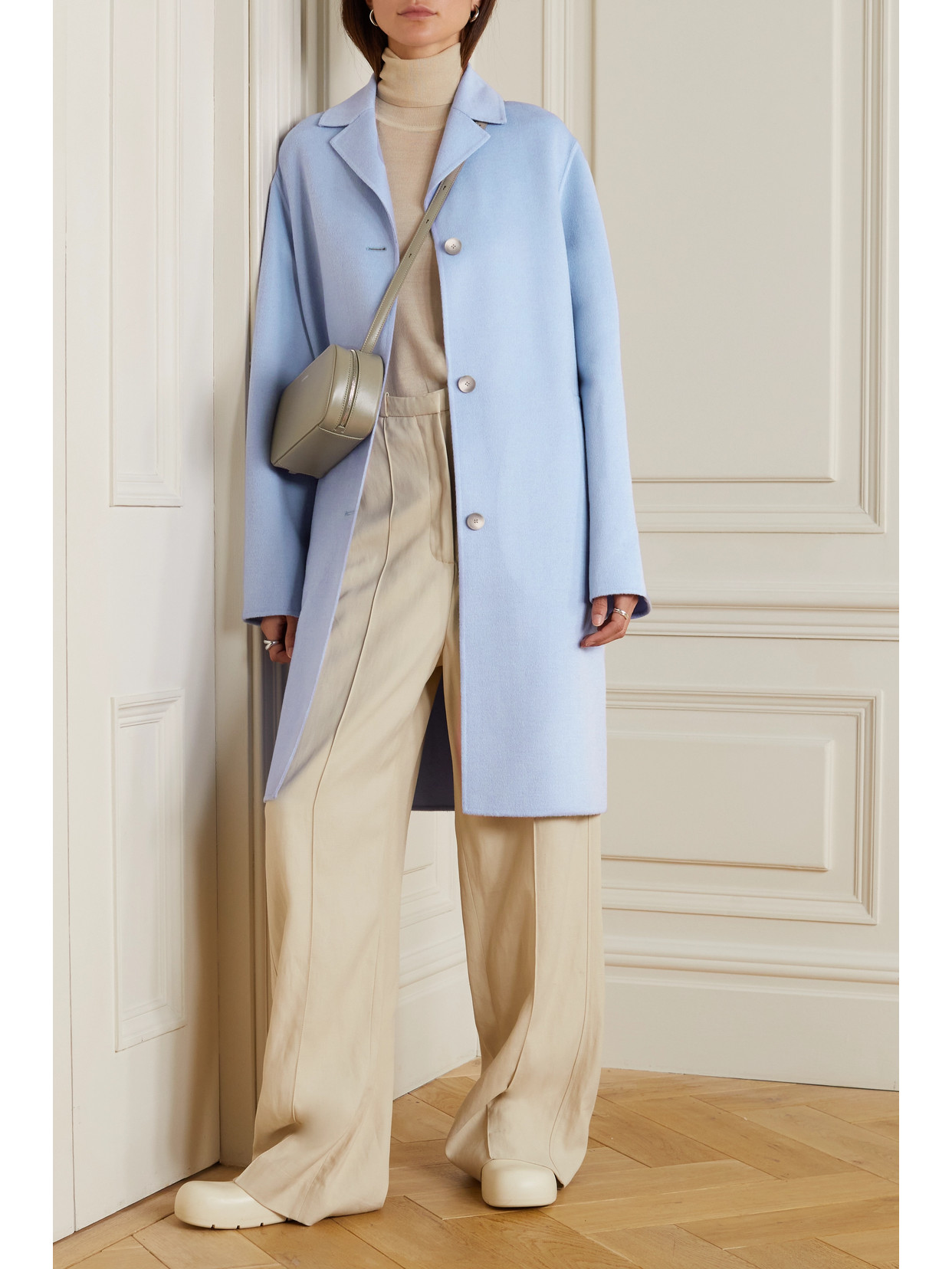 パステルオリーブ JOSEPH ジョセフ レディース コート アウター Relaxed-fit wool and cashmere-blend  coat 通販