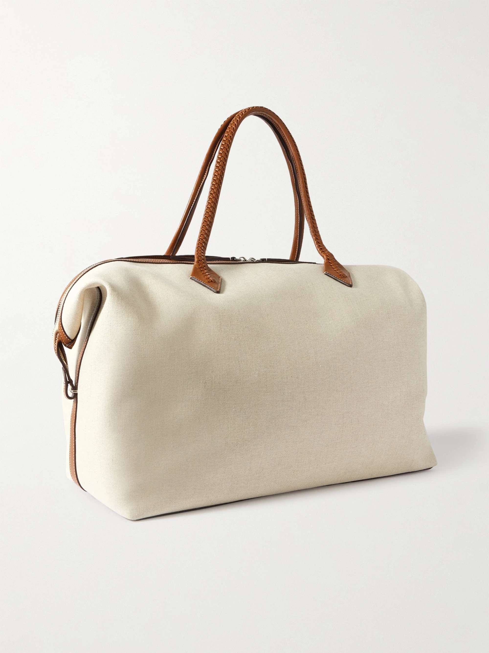 MÉTIER Perriand Weekend leather-trimmed linen-canvas tote