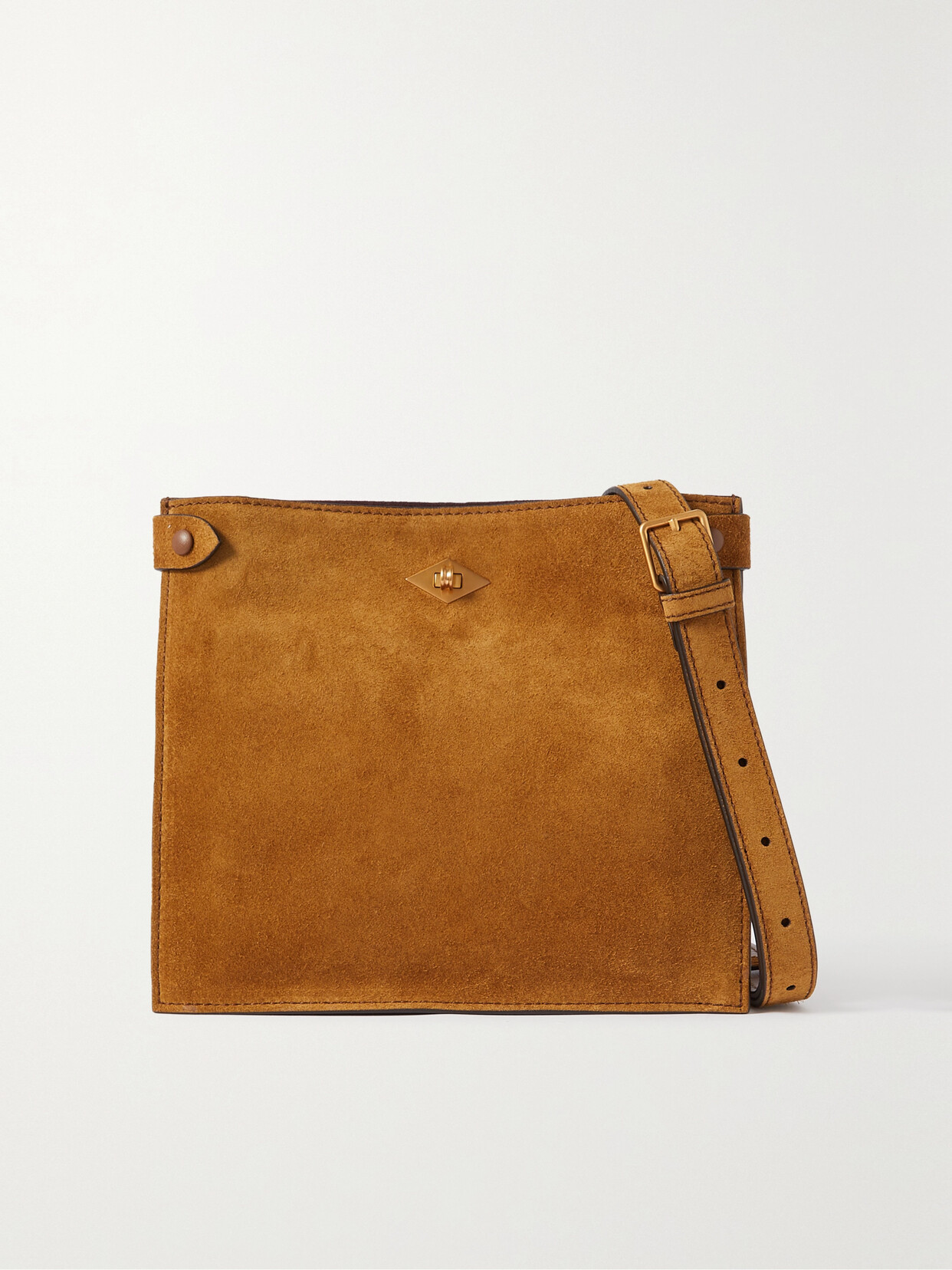 Metier Stowaway Suede Shoulder Bag In Brown