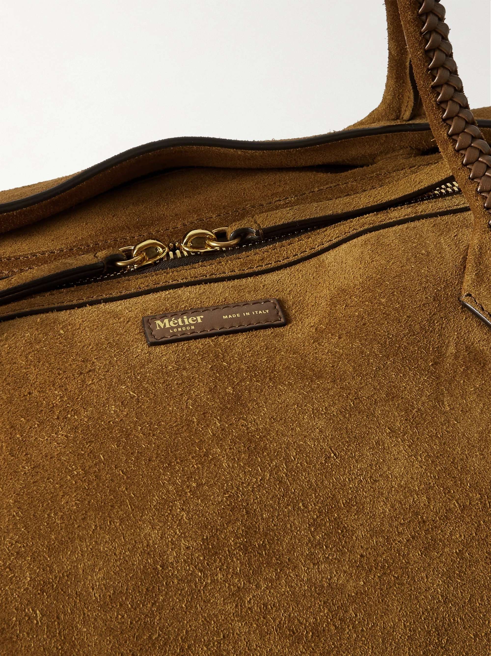 MÉTIER Perriand XL leather-trimmed suede tote