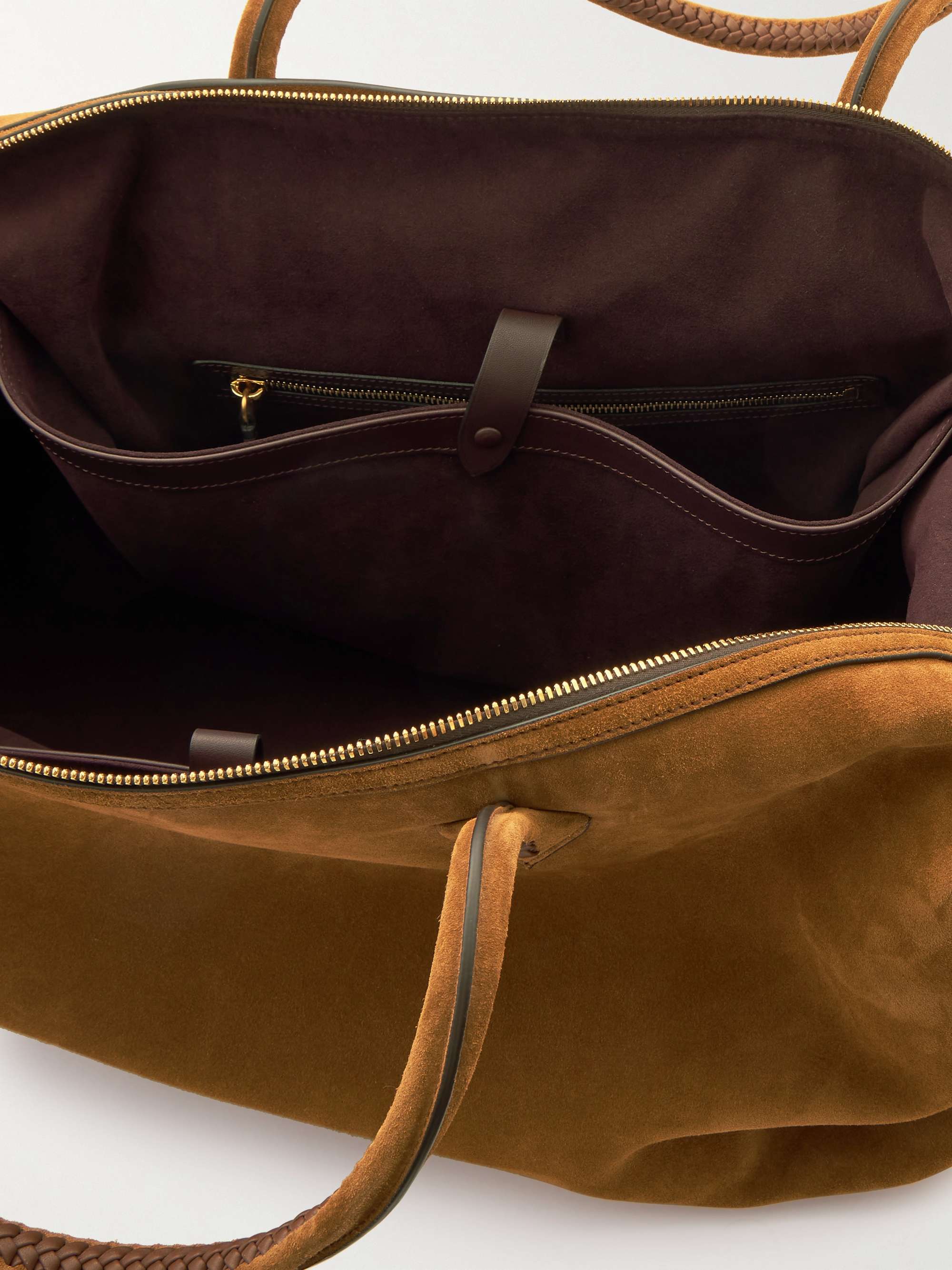 MÉTIER Perriand XL leather-trimmed suede tote