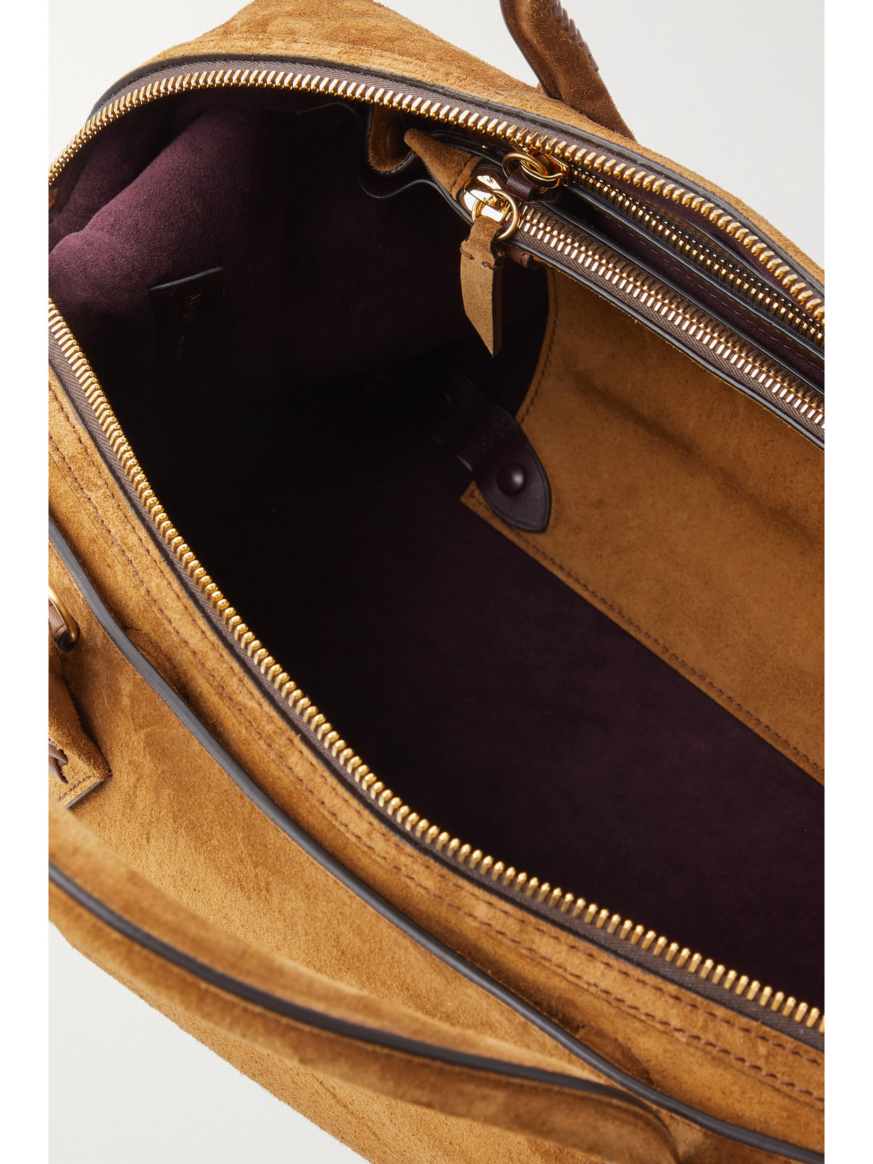 Metier Perriand Medium Suede City Bag In Brown