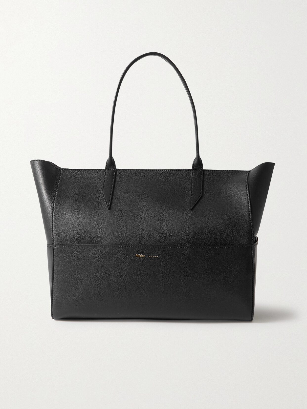 Metier Incognito Small Leather Tote Bag In Black